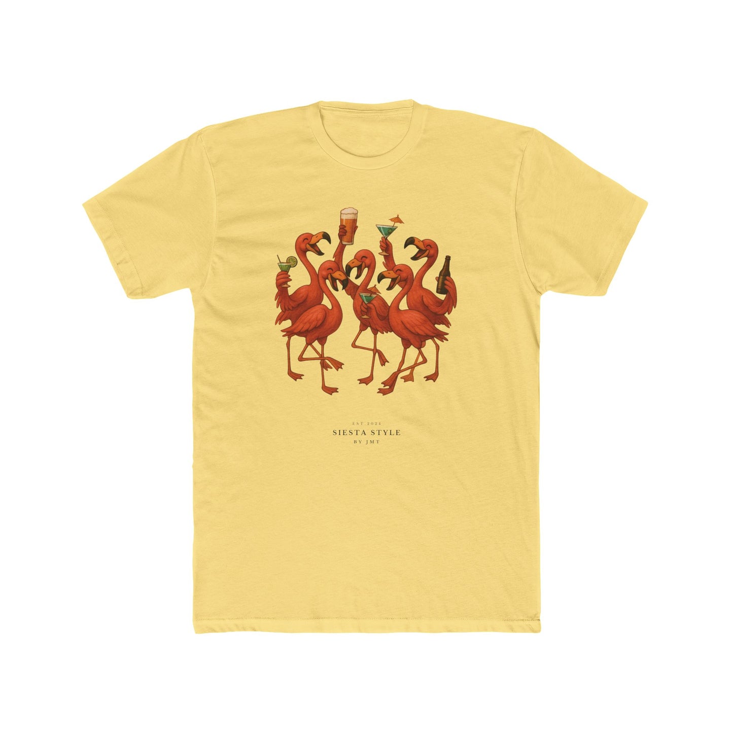 Party Flamingo T-Shirt - Unisex Cotton Crew Tee