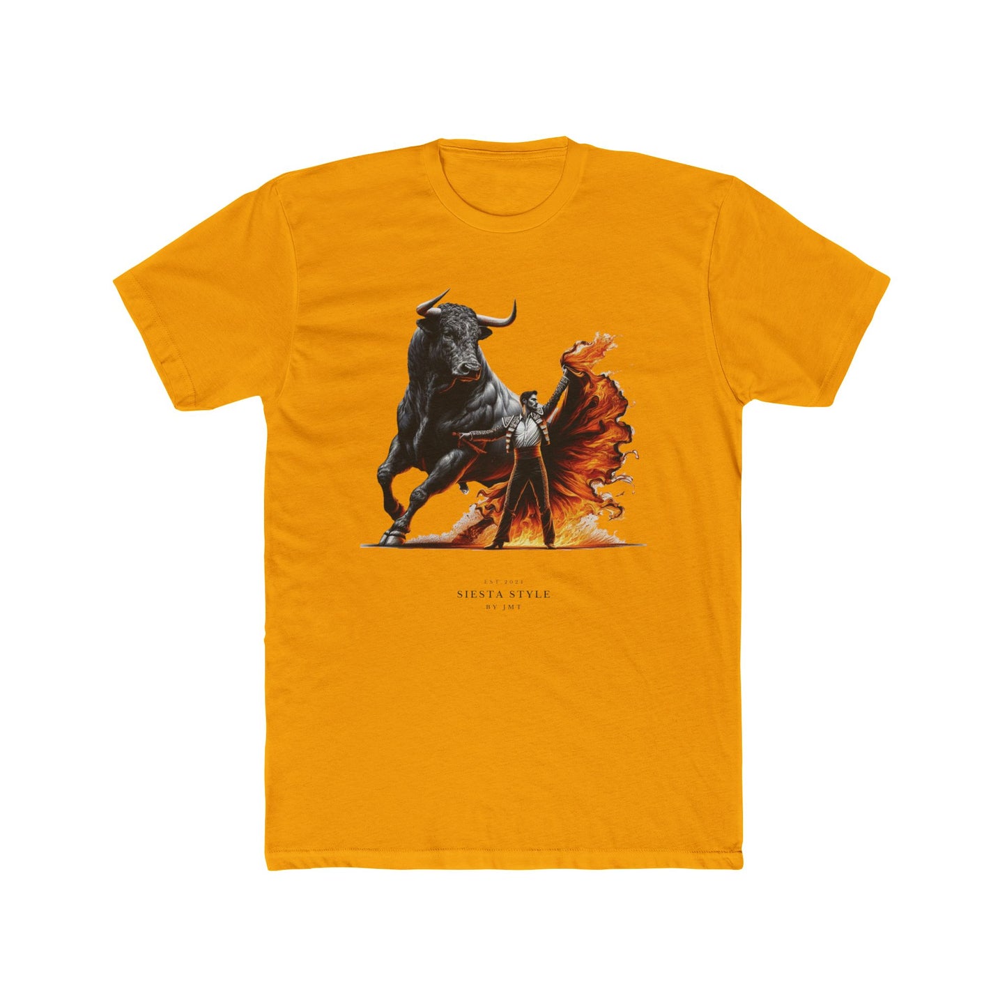 Bold Bull T-Shirt - Unisex Cotton Crew Tee with Fierce Design