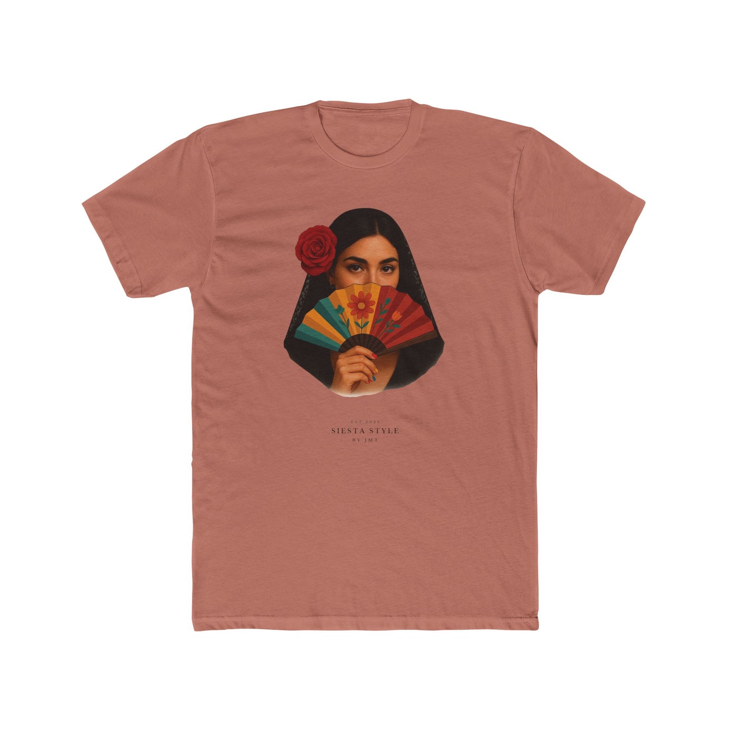 “Seniorita Unisex Cotton Crewneck Tee – Fiesta Vibe Graphic Tee”