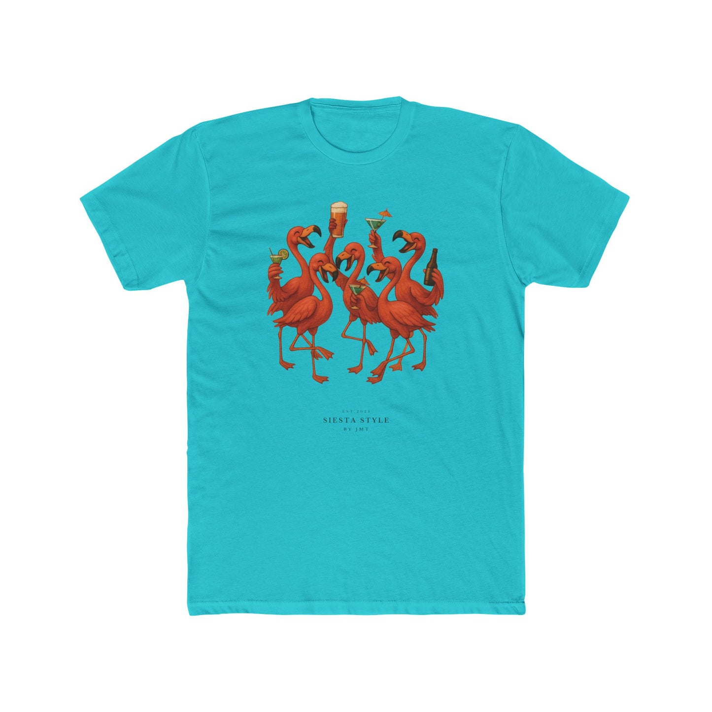 Party Flamingo T-Shirt - Unisex Cotton Crew Tee