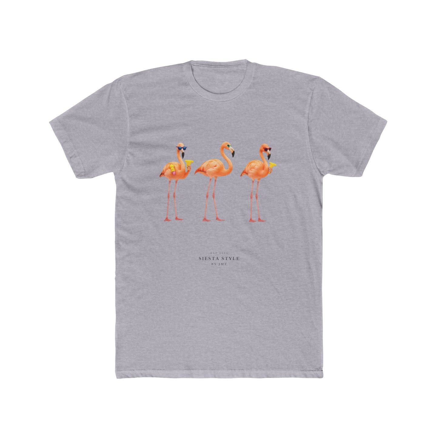Dancing Flamingos T-Shirt – Unisex Summer Cotton Tee | Siesta Style