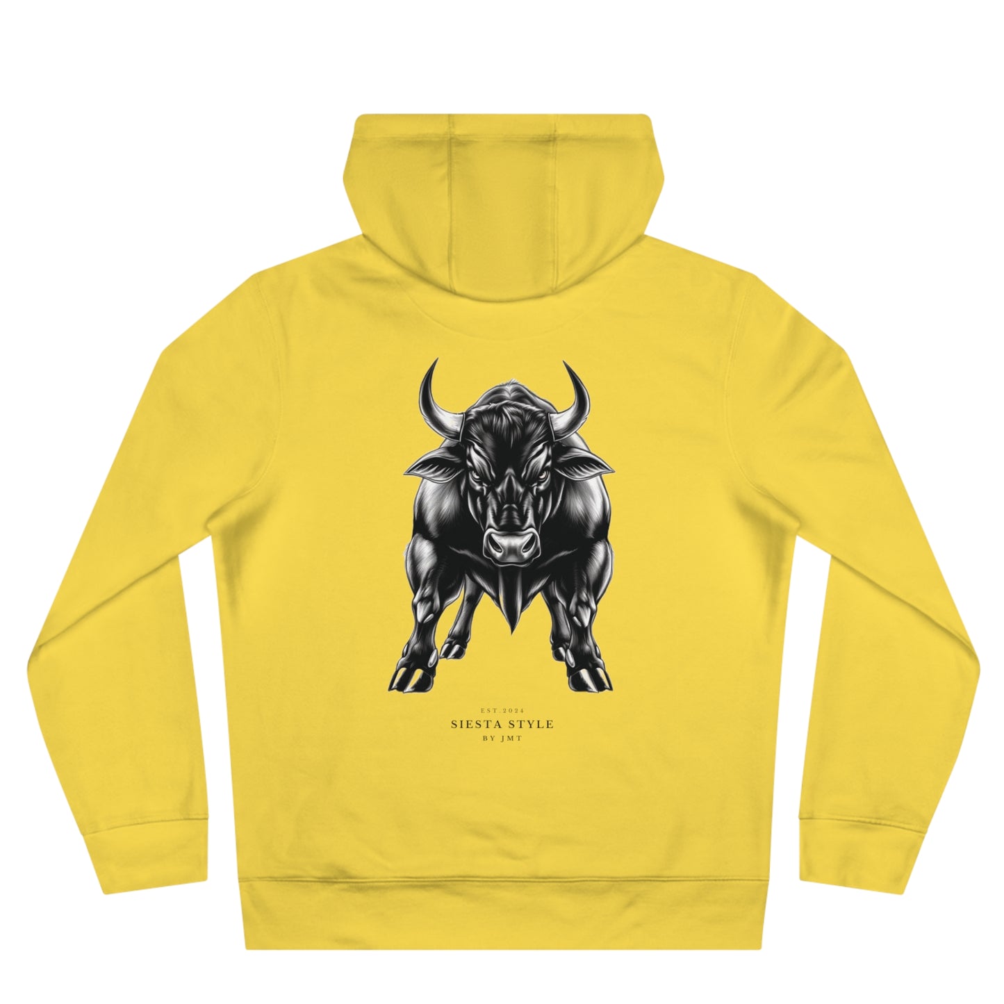 King Hooded Sweatshirt with Artistic Bull