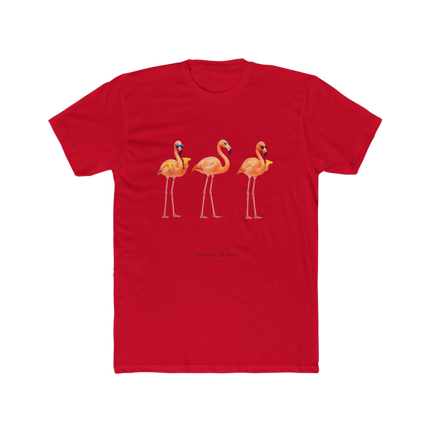 Dancing Flamingos T-Shirt – Unisex Summer Cotton Tee | Siesta Style