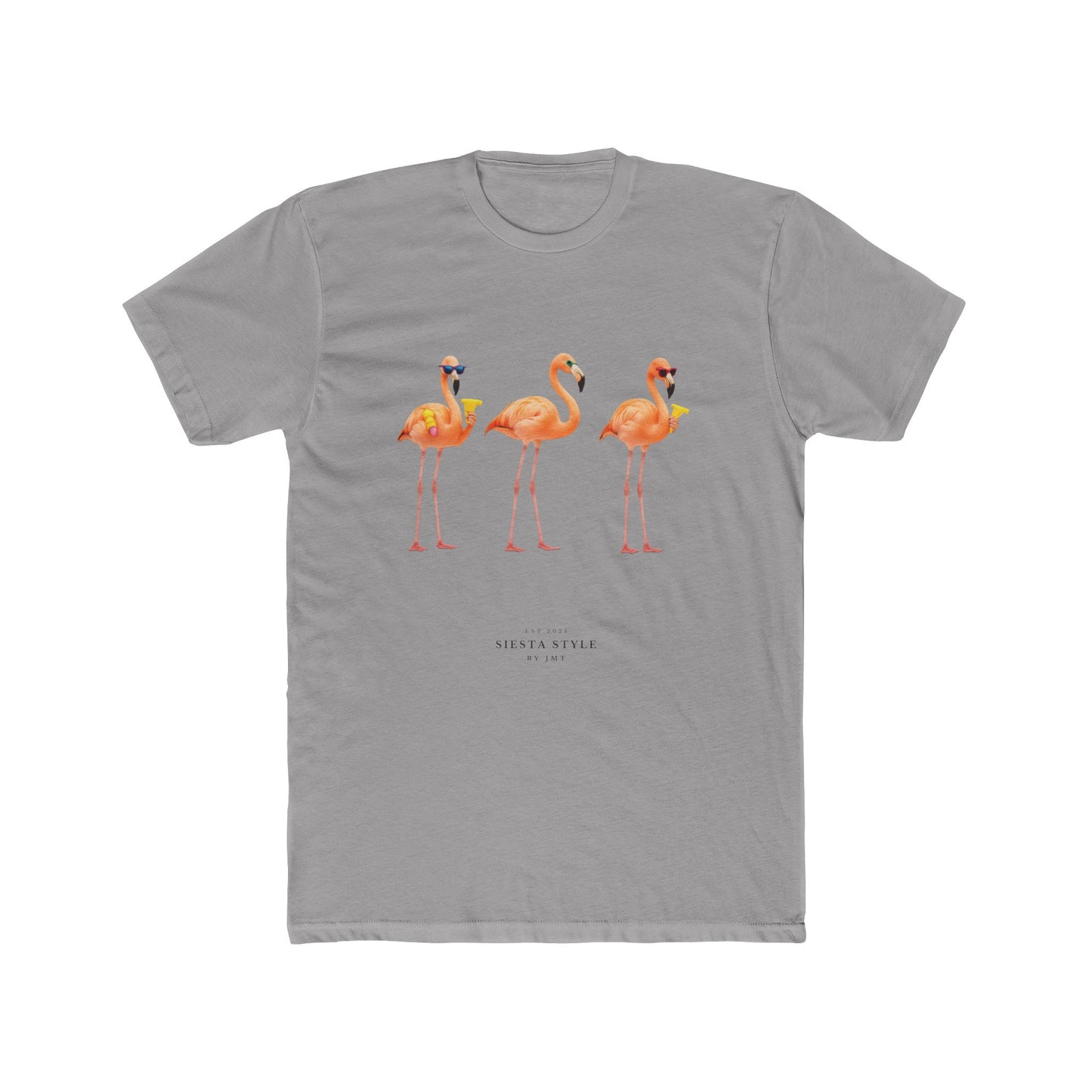 Dancing Flamingos T-Shirt – Unisex Summer Cotton Tee | Siesta Style