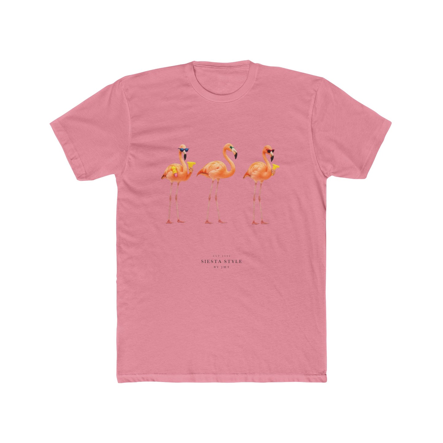 Dancing Flamingos T-Shirt – Unisex Summer Cotton Tee | Siesta Style