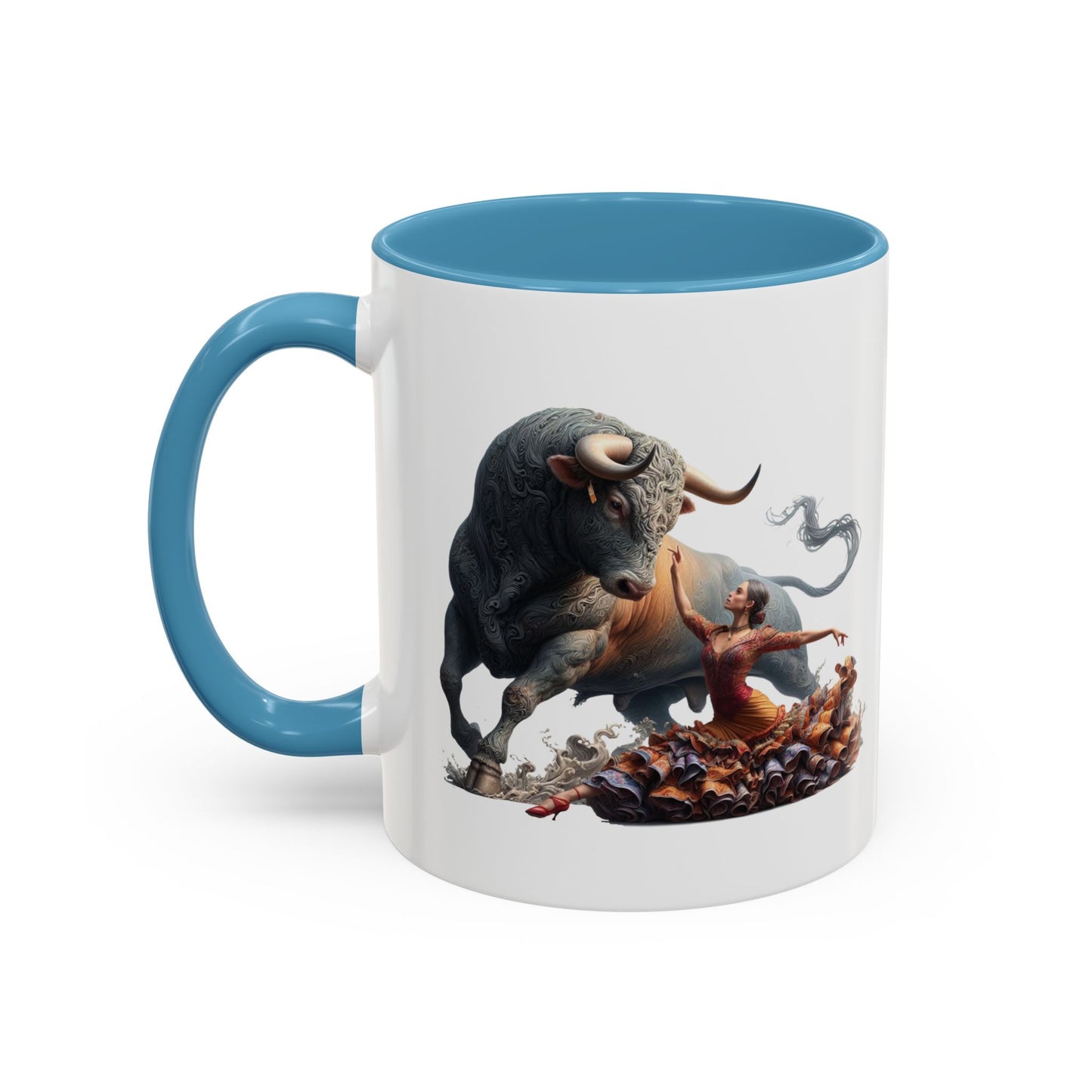 Kaffeetasse mit spanischer Kultur – Flamenco- und Fliesendesign
