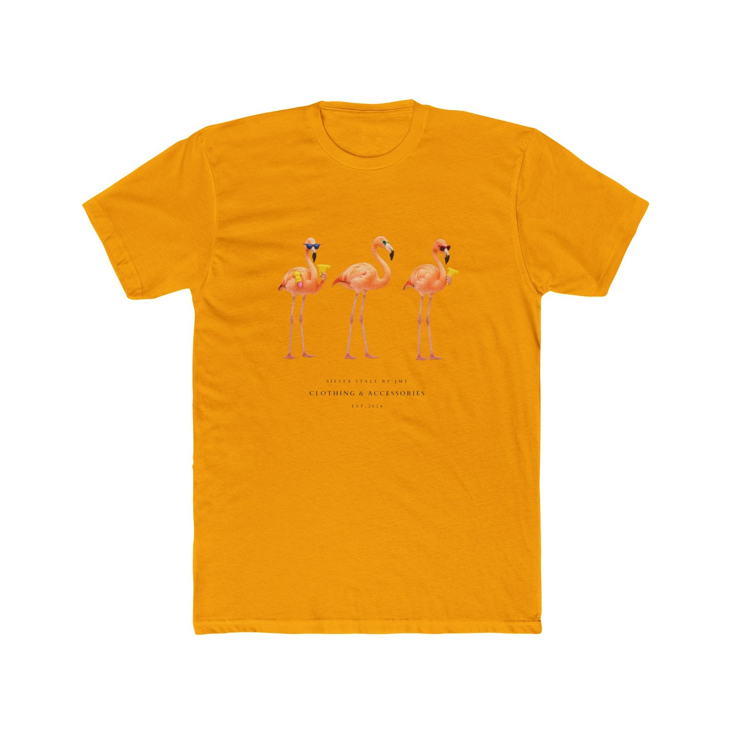 Dancing Flamingos T-Shirt – Unisex Summer Cotton Tee | Siesta Style