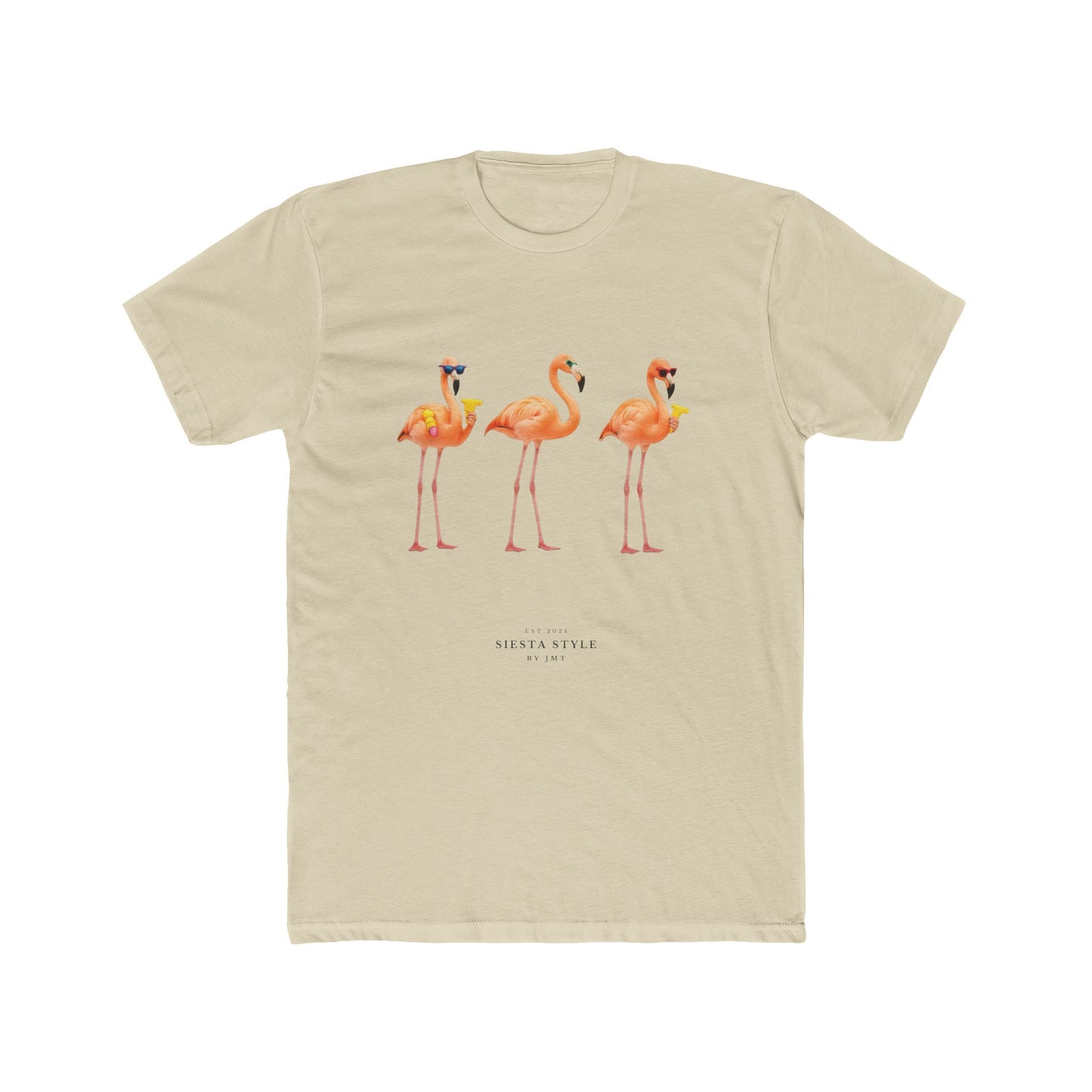 Dancing Flamingos T-Shirt – Unisex Summer Cotton Tee | Siesta Style