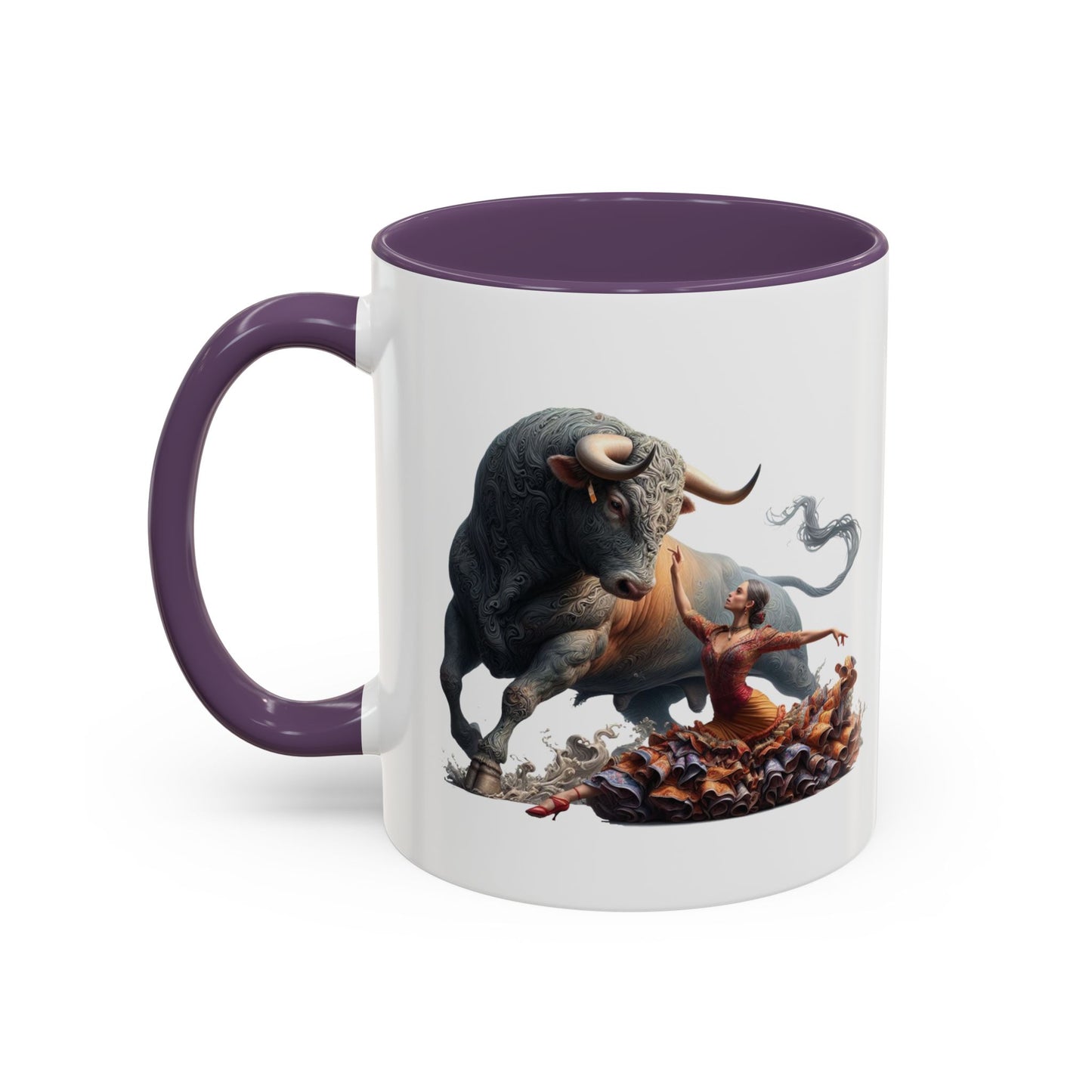 Kaffeetasse mit spanischer Kultur – Flamenco- und Fliesendesign