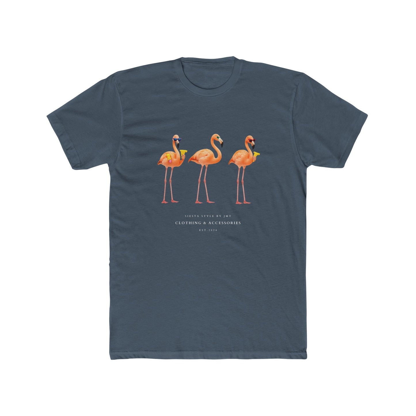 Dancing Flamingos T-Shirt – Unisex Summer Cotton Tee | Siesta Style