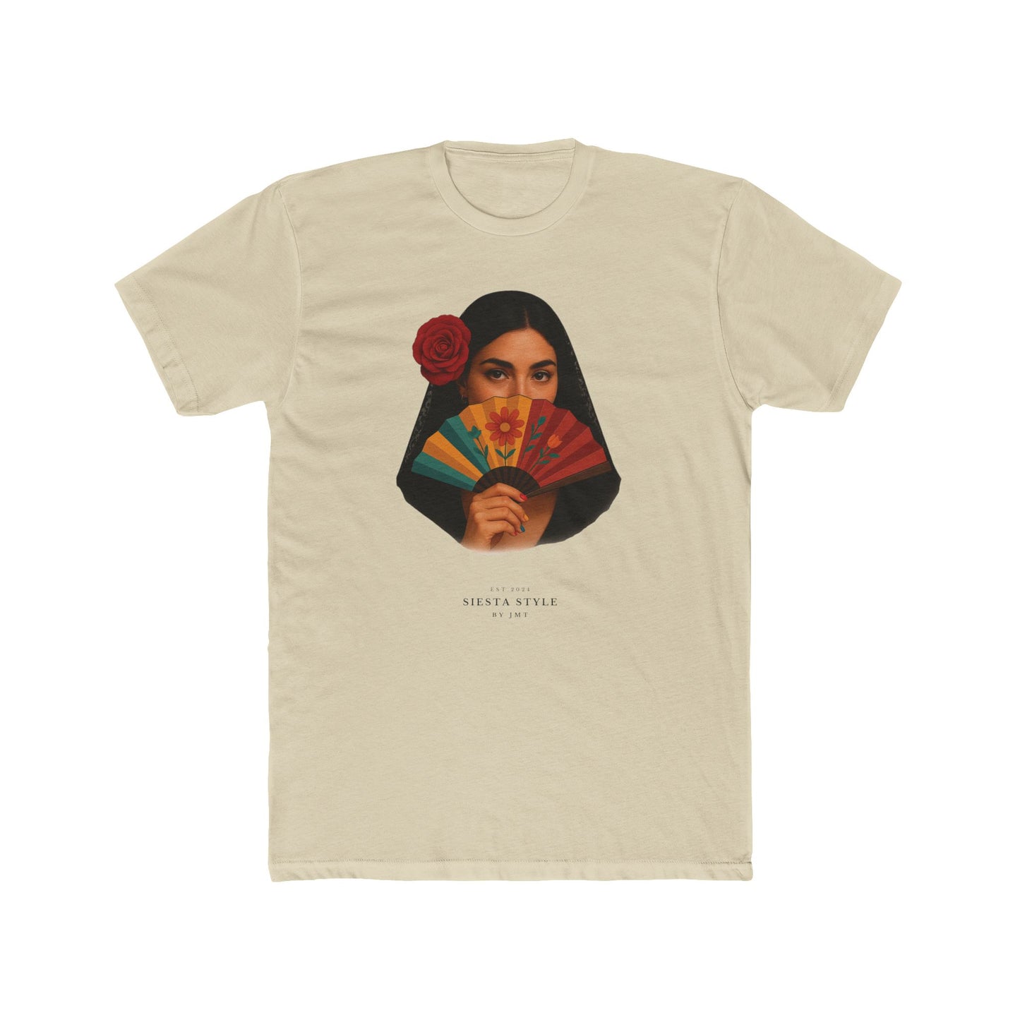 “Seniorita Unisex Cotton Crewneck Tee – Fiesta Vibe Graphic Tee”