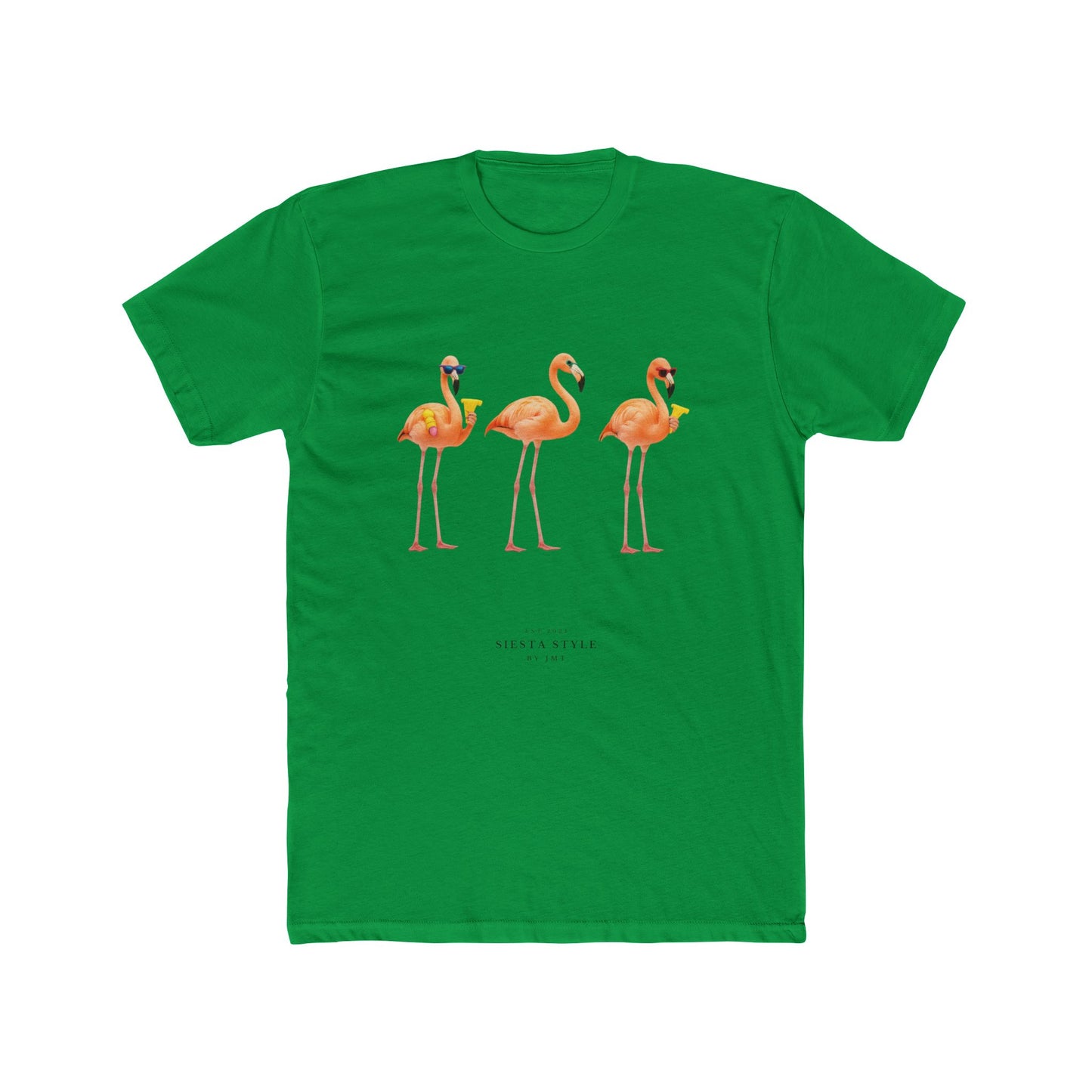 Dancing Flamingos T-Shirt – Unisex Summer Cotton Tee | Siesta Style