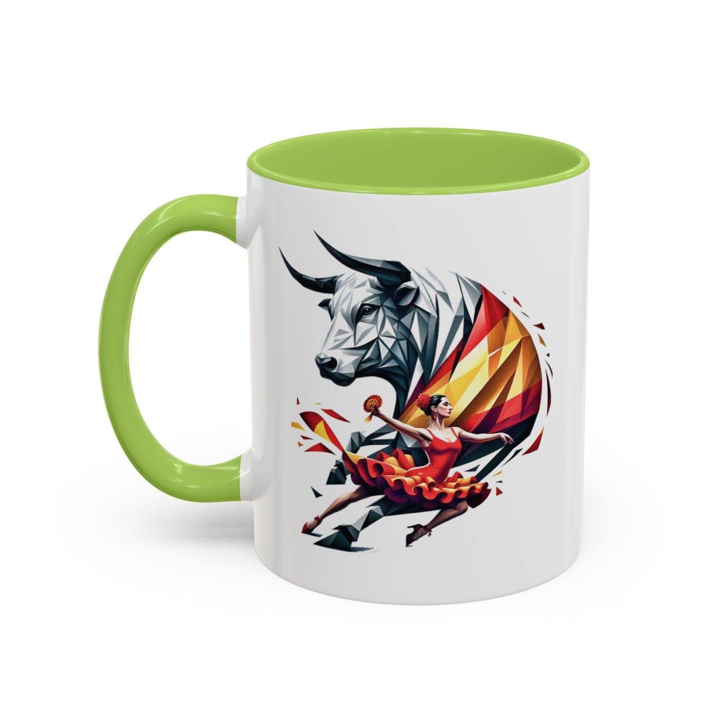 Kaffeetasse „Spanische Kultur“ – Flamenco- und Fliesendesign