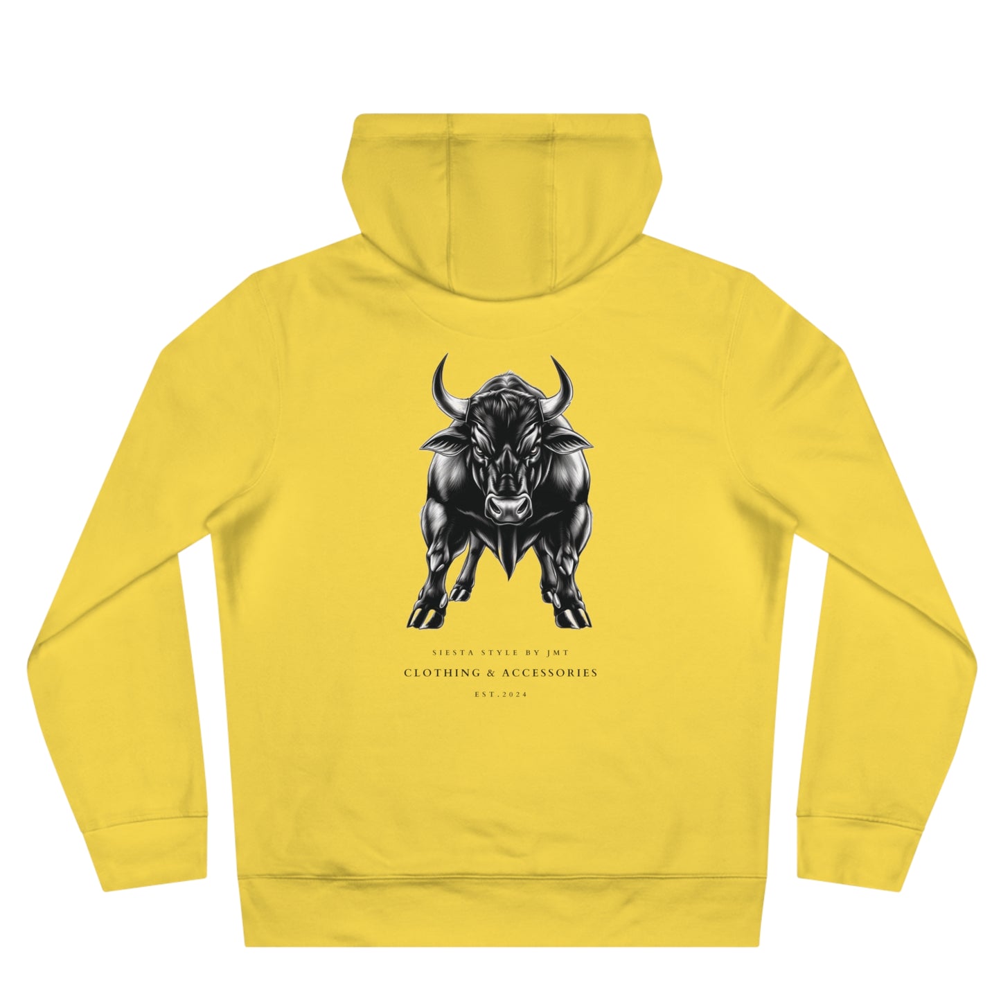King Hooded Sweatshirt with Artistic Bull