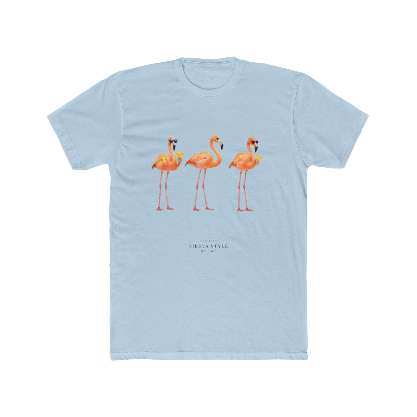 Dancing Flamingos T-Shirt – Unisex Summer Cotton Tee | Siesta Style