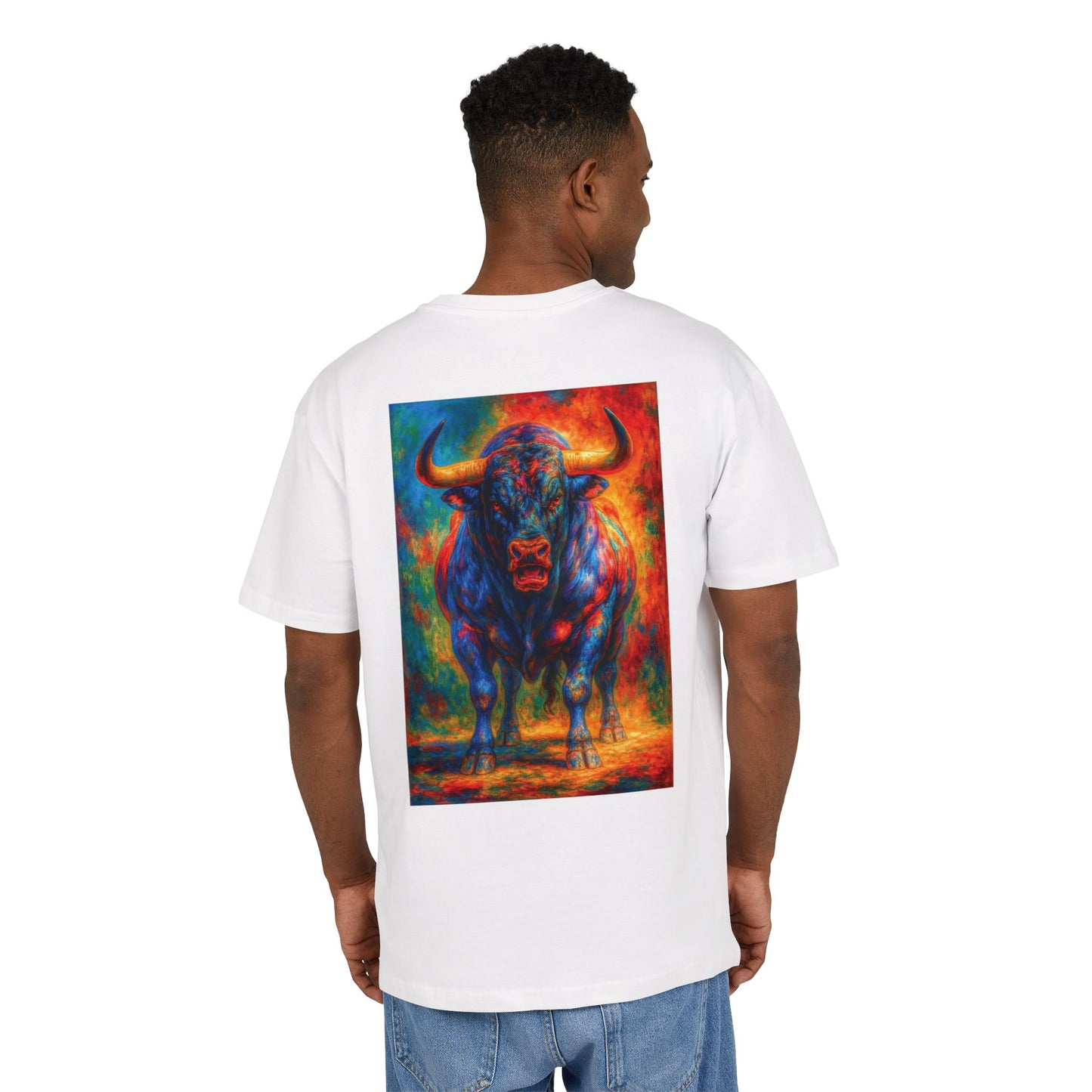 Fiery Buffalo Graphic Tee, Unisex T-Shirt, Streetwear Fashion, Oversize