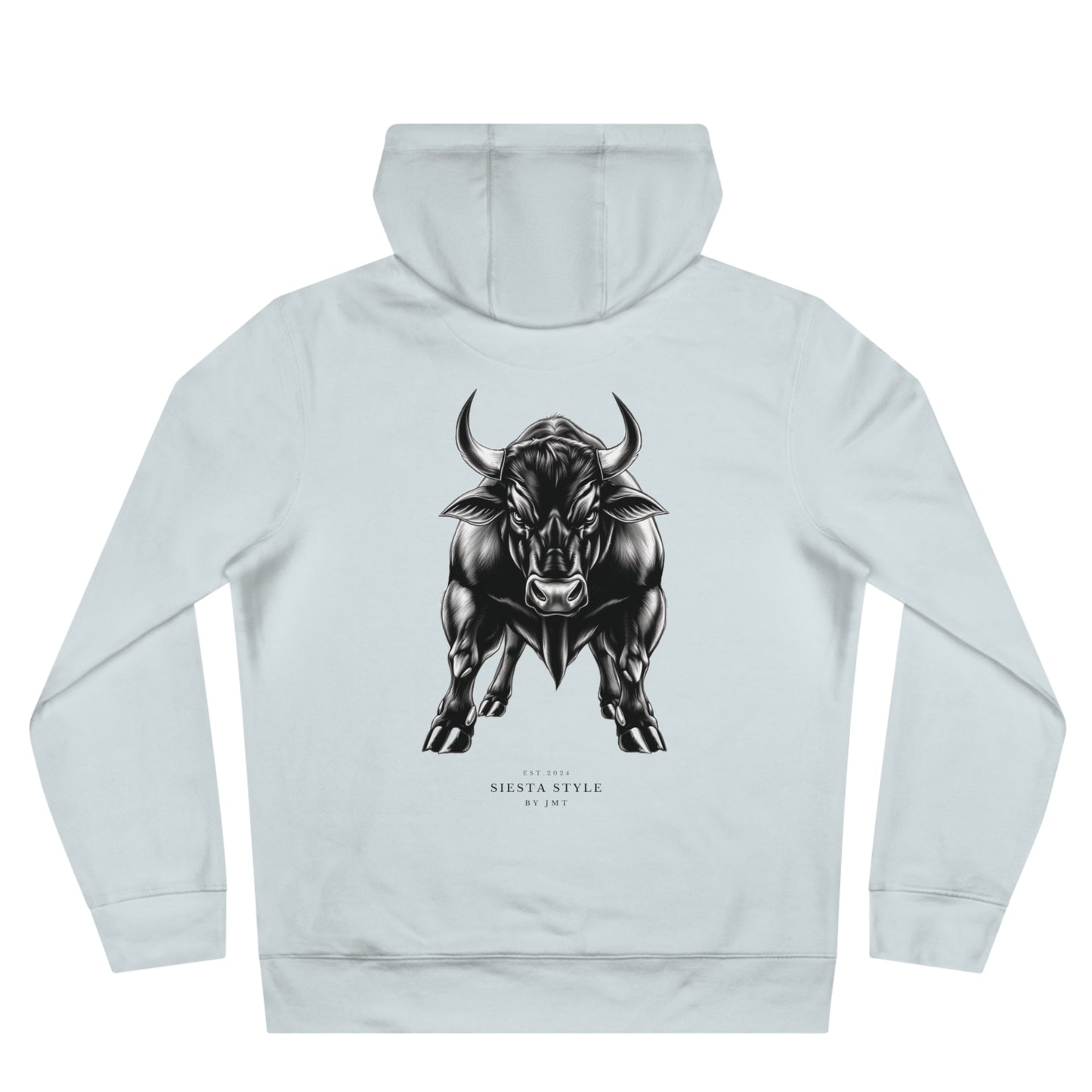King Hooded Sweatshirt with Artistic Bull