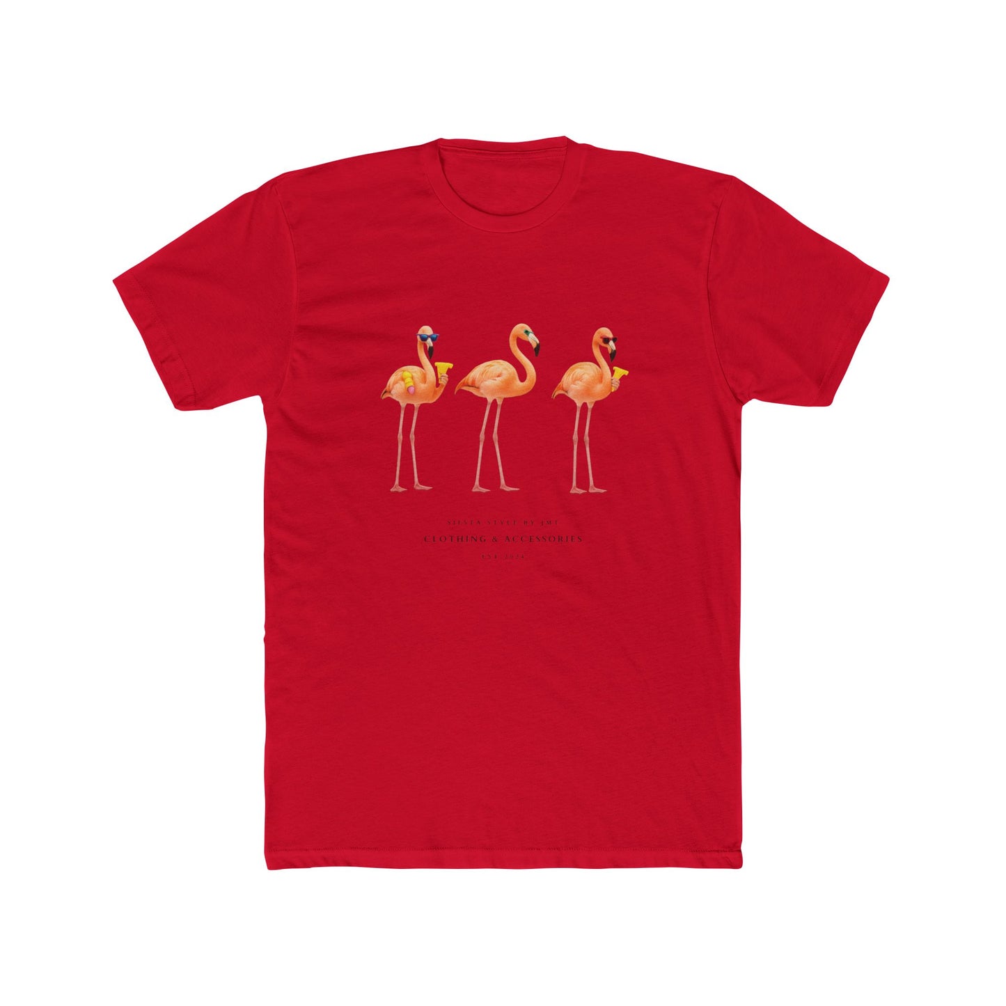 Dancing Flamingos T-Shirt – Unisex Summer Cotton Tee | Siesta Style
