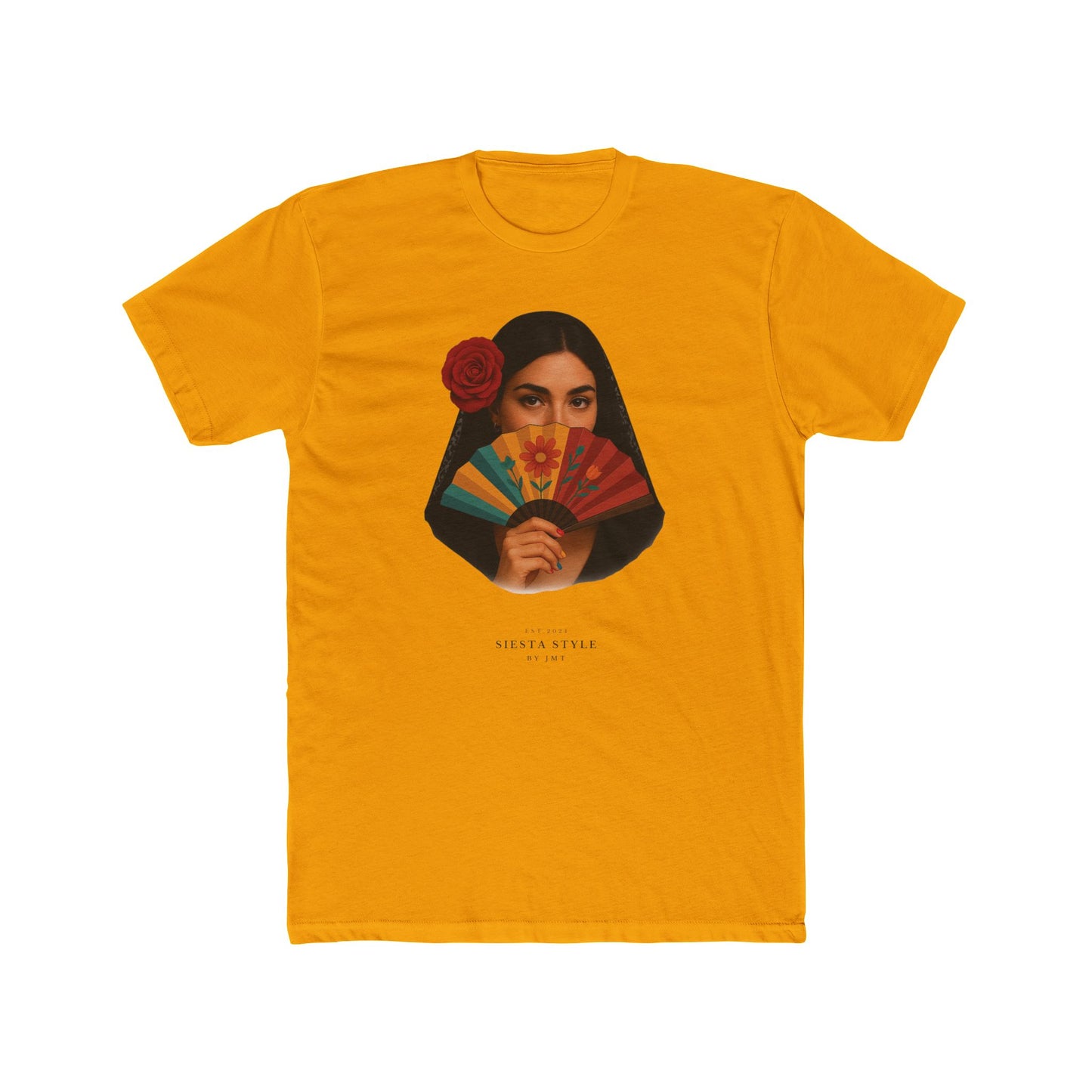 “Seniorita Unisex Cotton Crewneck Tee – Fiesta Vibe Graphic Tee”
