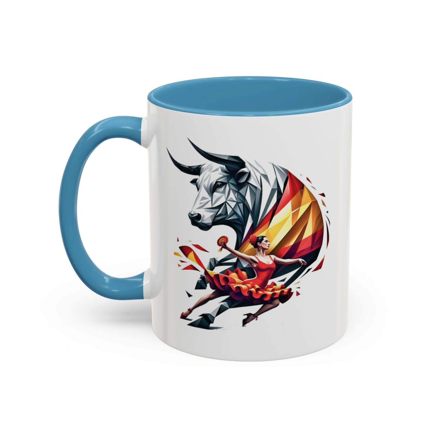 Kaffeetasse „Spanische Kultur“ – Flamenco- und Fliesendesign