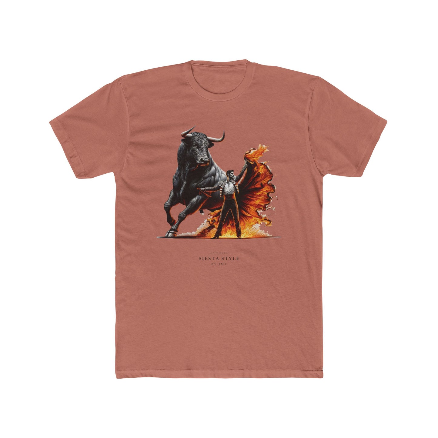Bold Bull T-Shirt - Unisex Cotton Crew Tee with Fierce Design