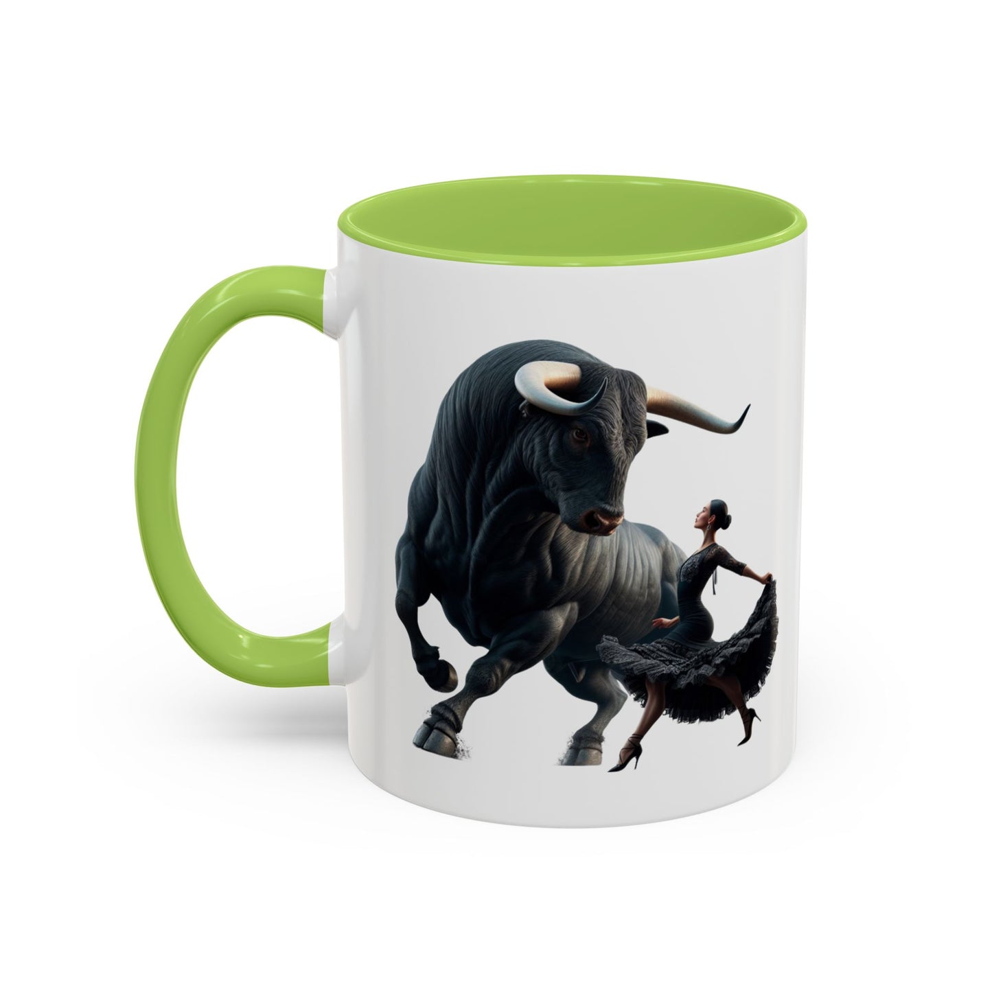 Tasse mit spanischem Motiv – Flamenco-Tänzerin und Stier