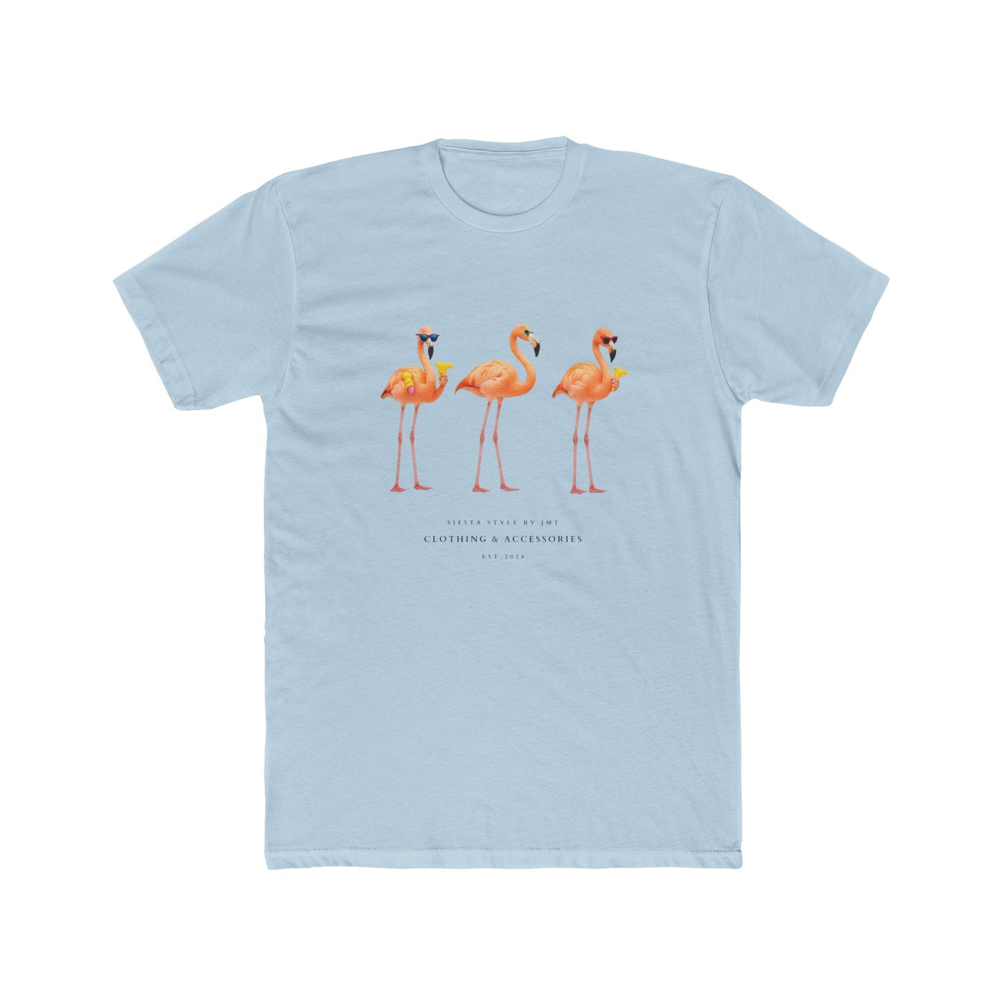 Dancing Flamingos T-Shirt – Unisex Summer Cotton Tee | Siesta Style