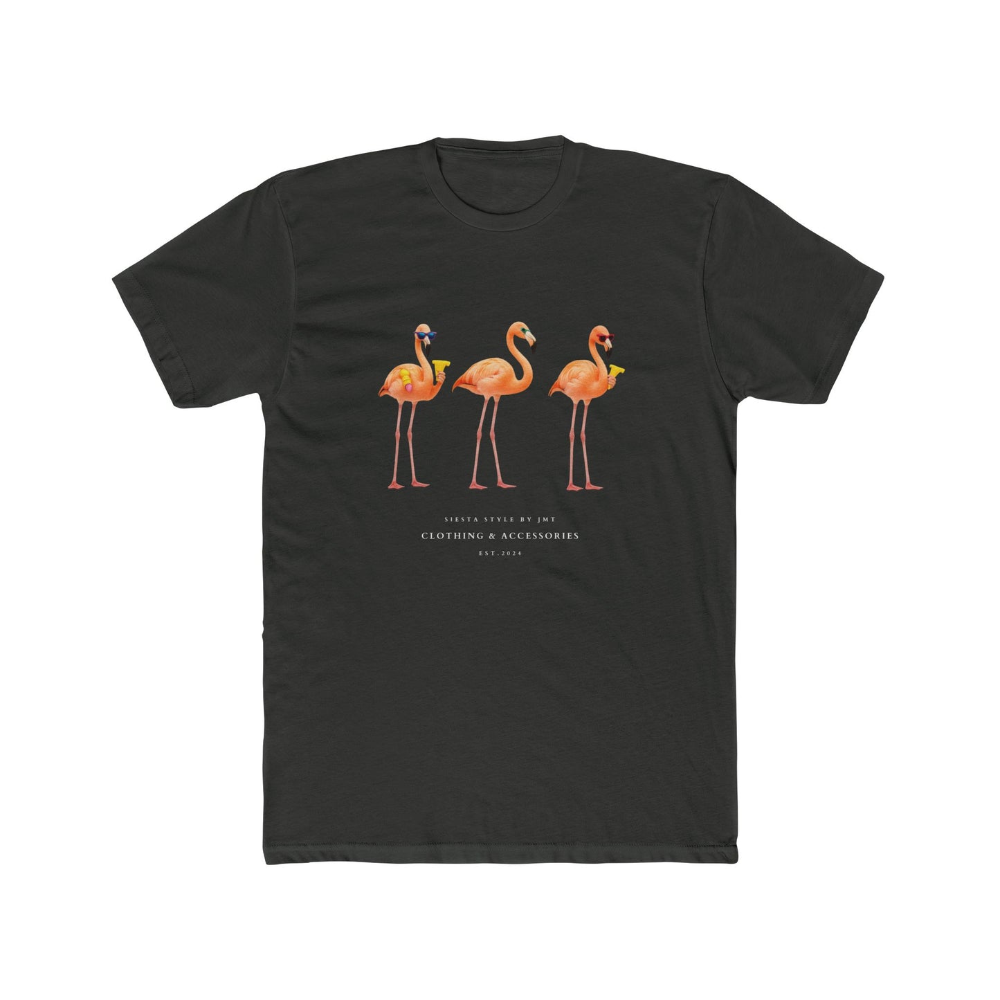 Dancing Flamingos T-Shirt – Unisex Summer Cotton Tee | Siesta Style