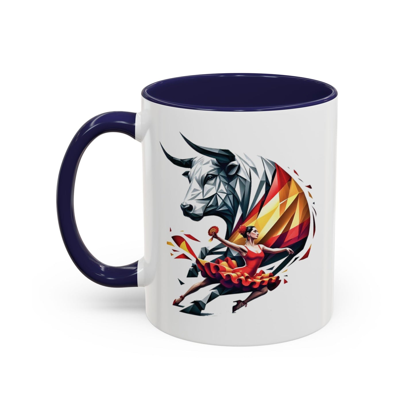 Kaffeetasse „Spanische Kultur“ – Flamenco- und Fliesendesign
