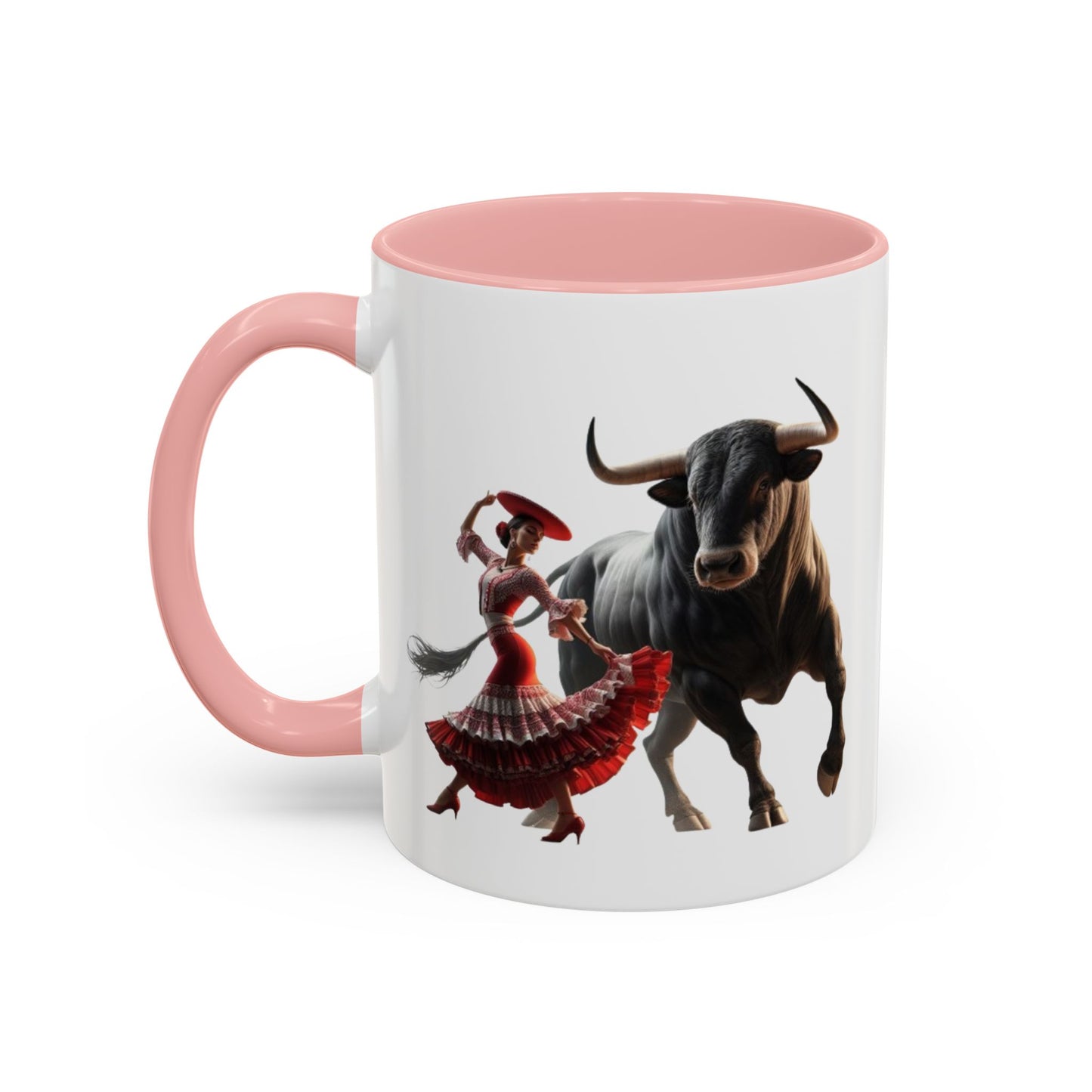 Tasse mit spanischem Motiv – Flamenco-Tänzerin und Stier