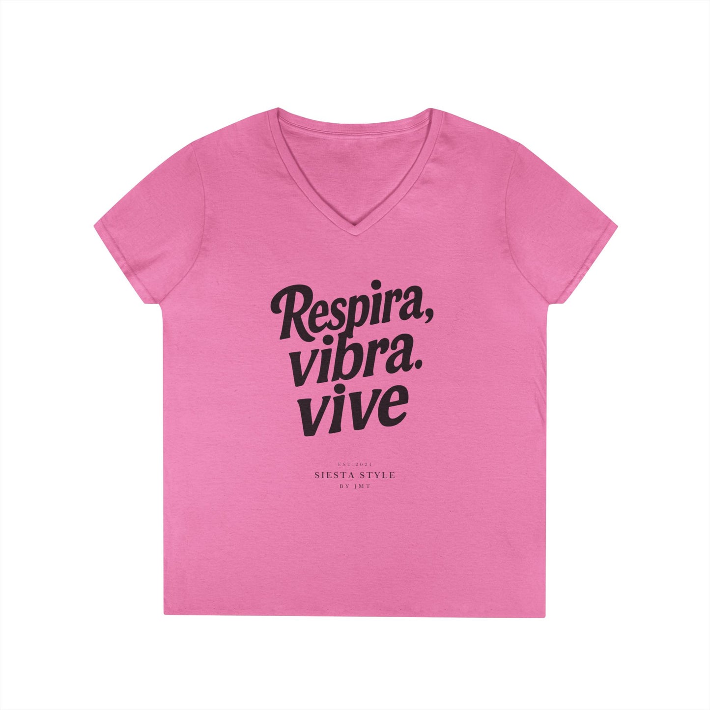 Tshirt V-Tee - Respira, vibra. vive (Breathe. Feel. Live)