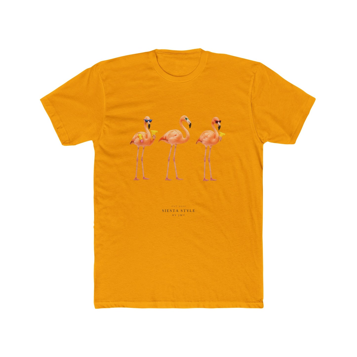 Dancing Flamingos T-Shirt – Unisex Summer Cotton Tee | Siesta Style