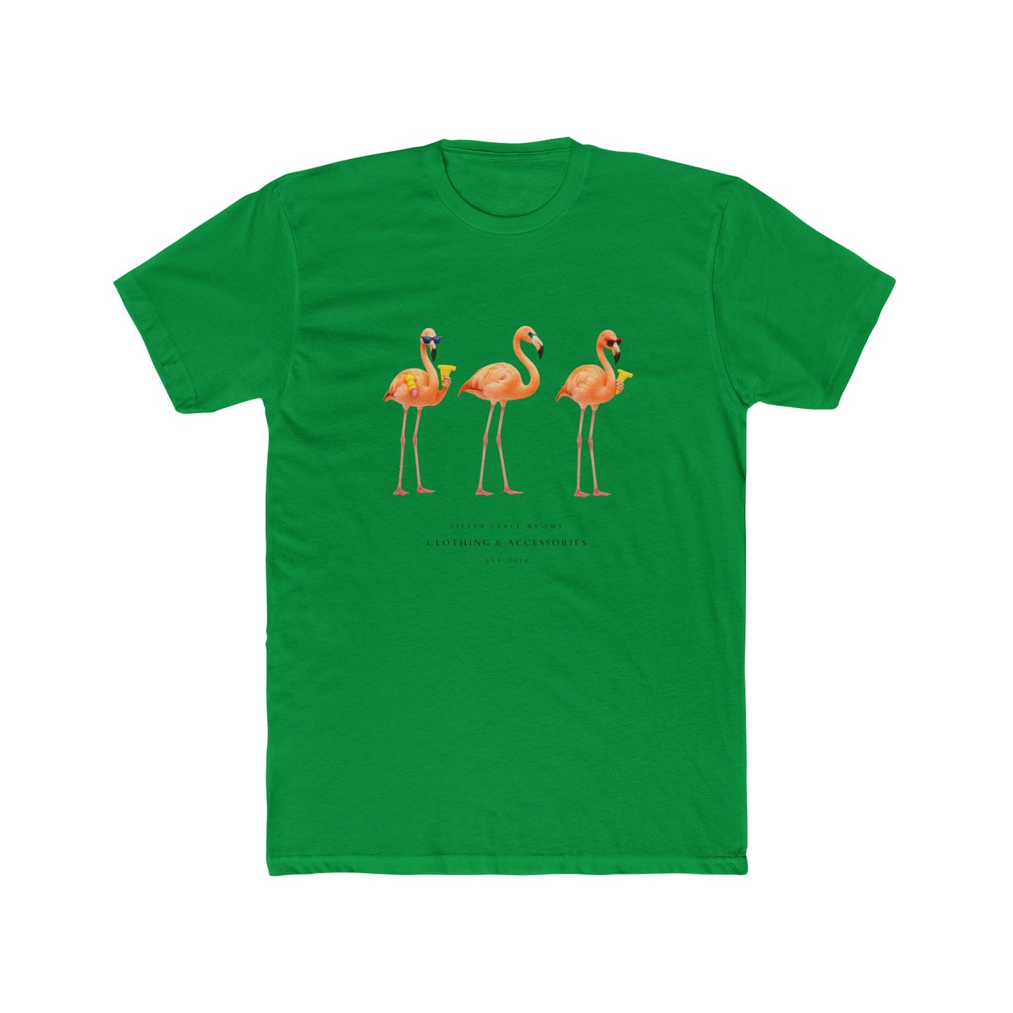 Dancing Flamingos T-Shirt – Unisex Summer Cotton Tee | Siesta Style