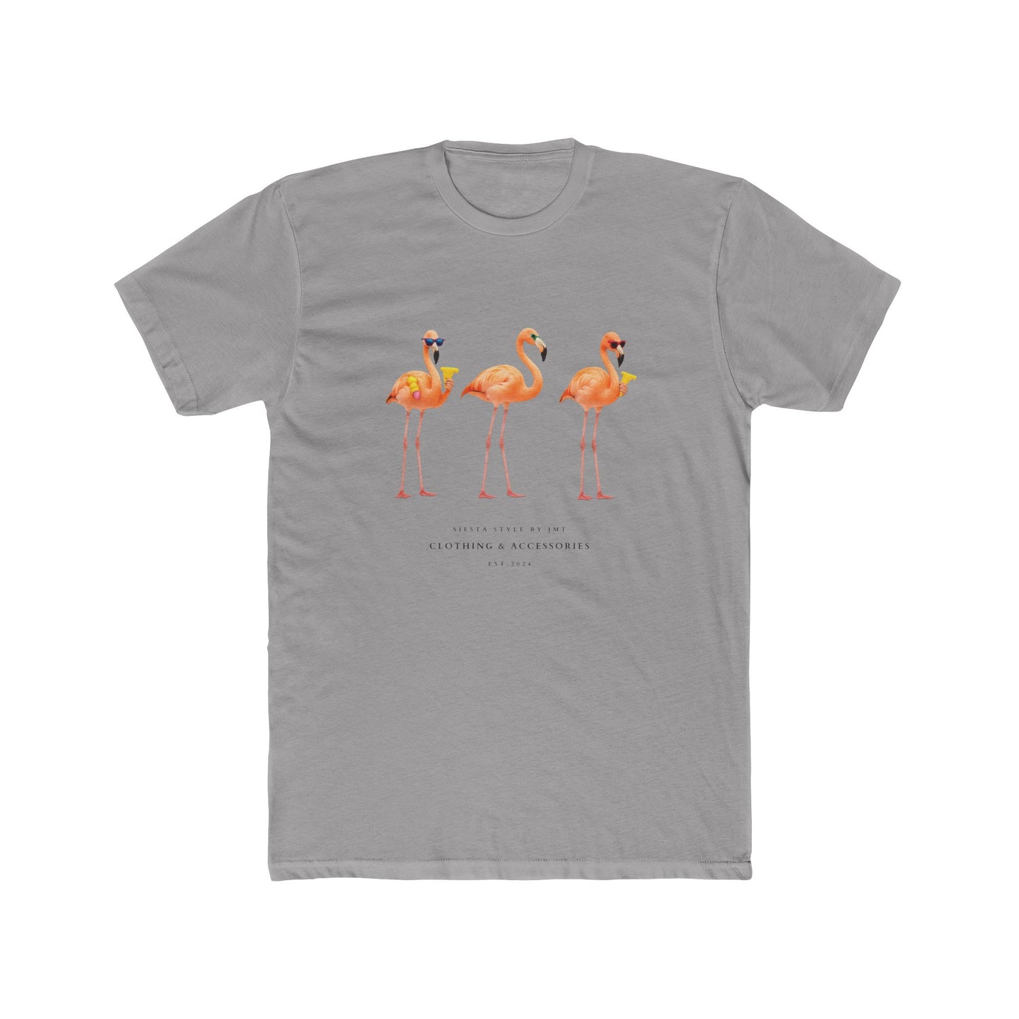 Dancing Flamingos T-Shirt – Unisex Summer Cotton Tee | Siesta Style