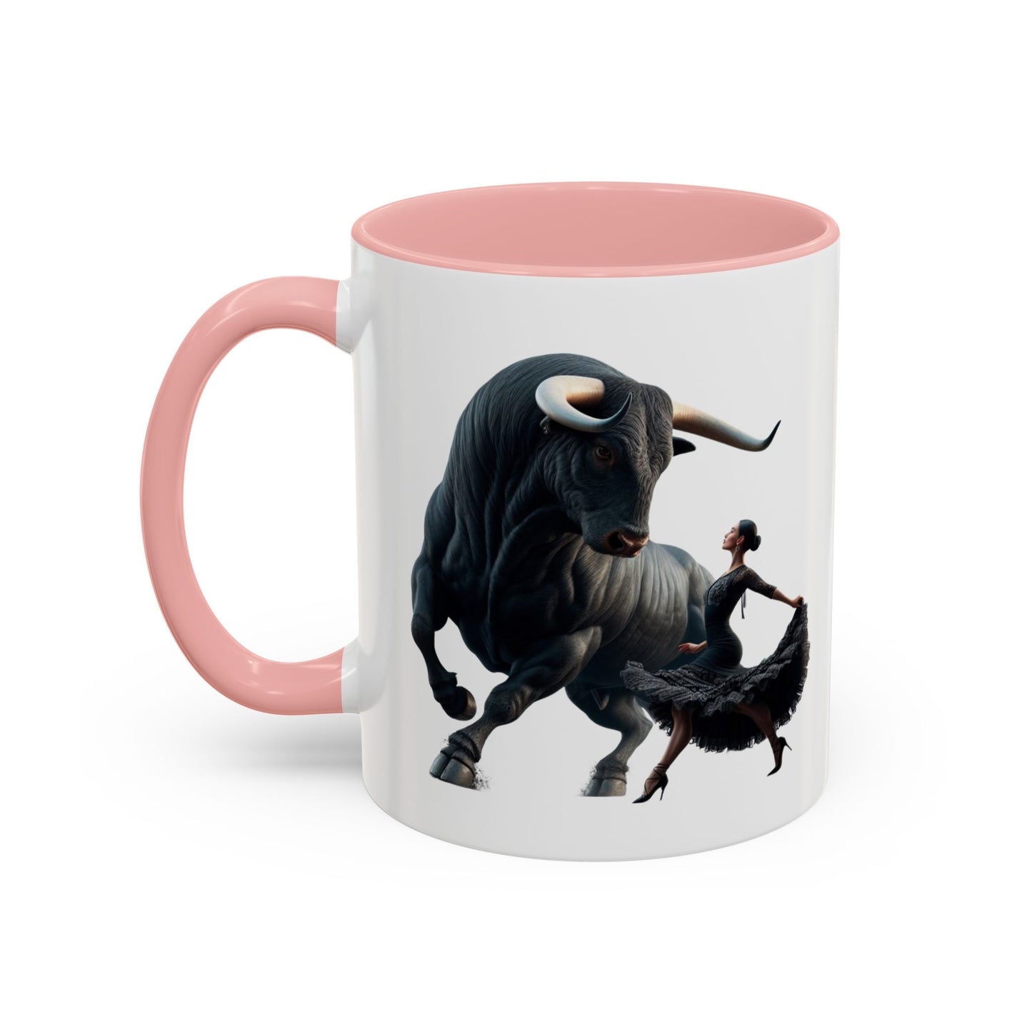Tasse mit spanischem Motiv – Flamenco-Tänzerin und Stier