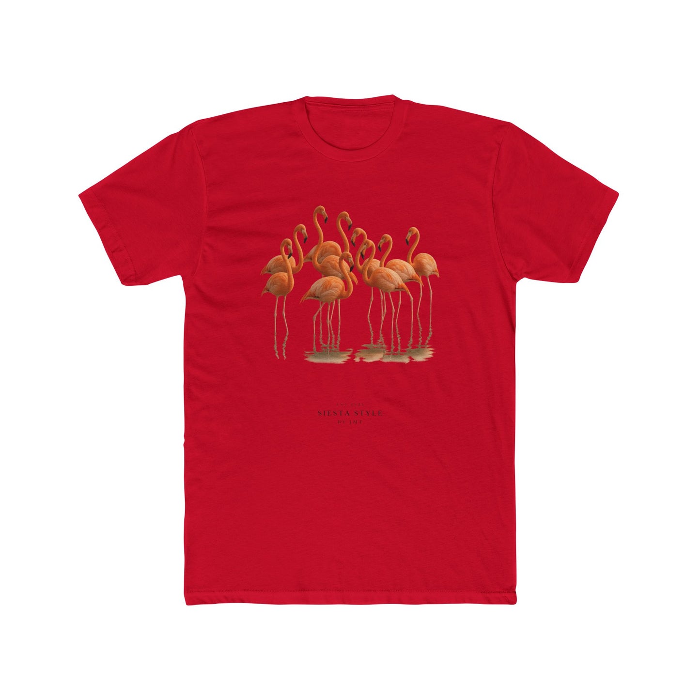 Flamingo-T-Shirt – Unisex-Baumwoll-Rundhals-T-Shirt mit wildem Design