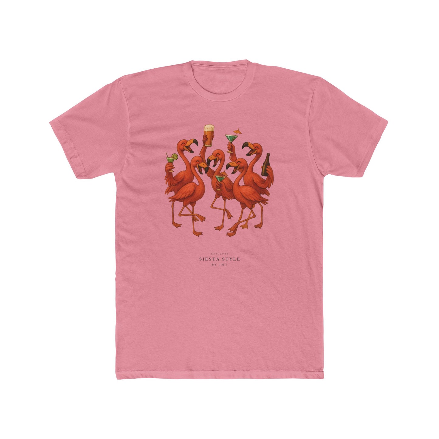 Party Flamingo T-Shirt - Unisex Cotton Crew Tee
