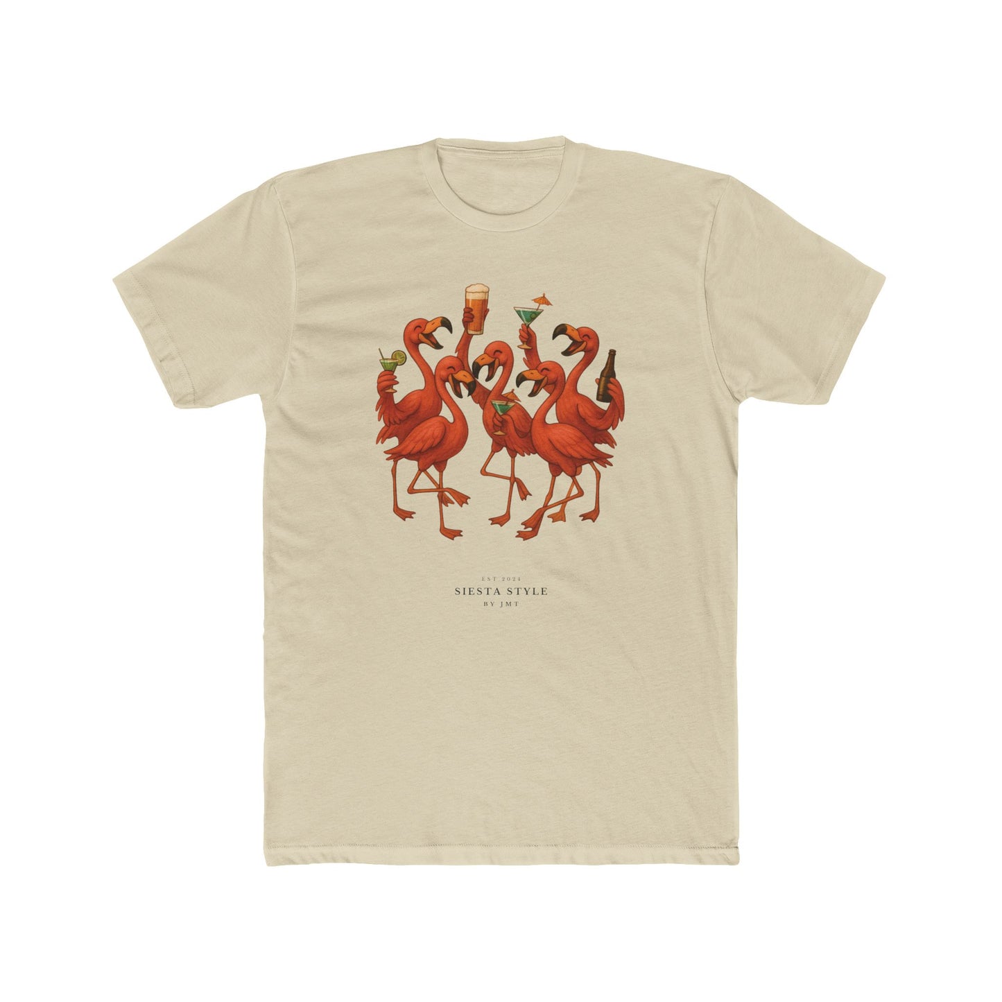 Party Flamingo T-Shirt - Unisex Cotton Crew Tee