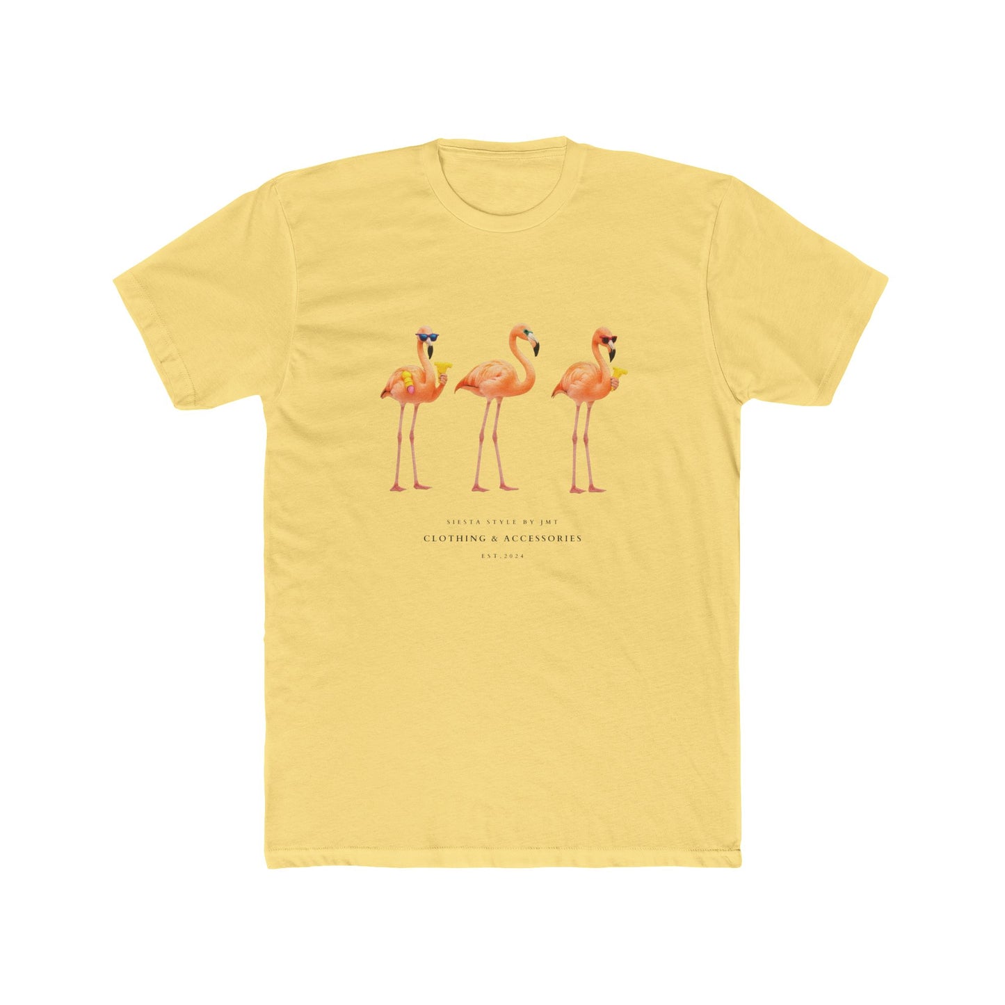 Dancing Flamingos T-Shirt – Unisex Summer Cotton Tee | Siesta Style