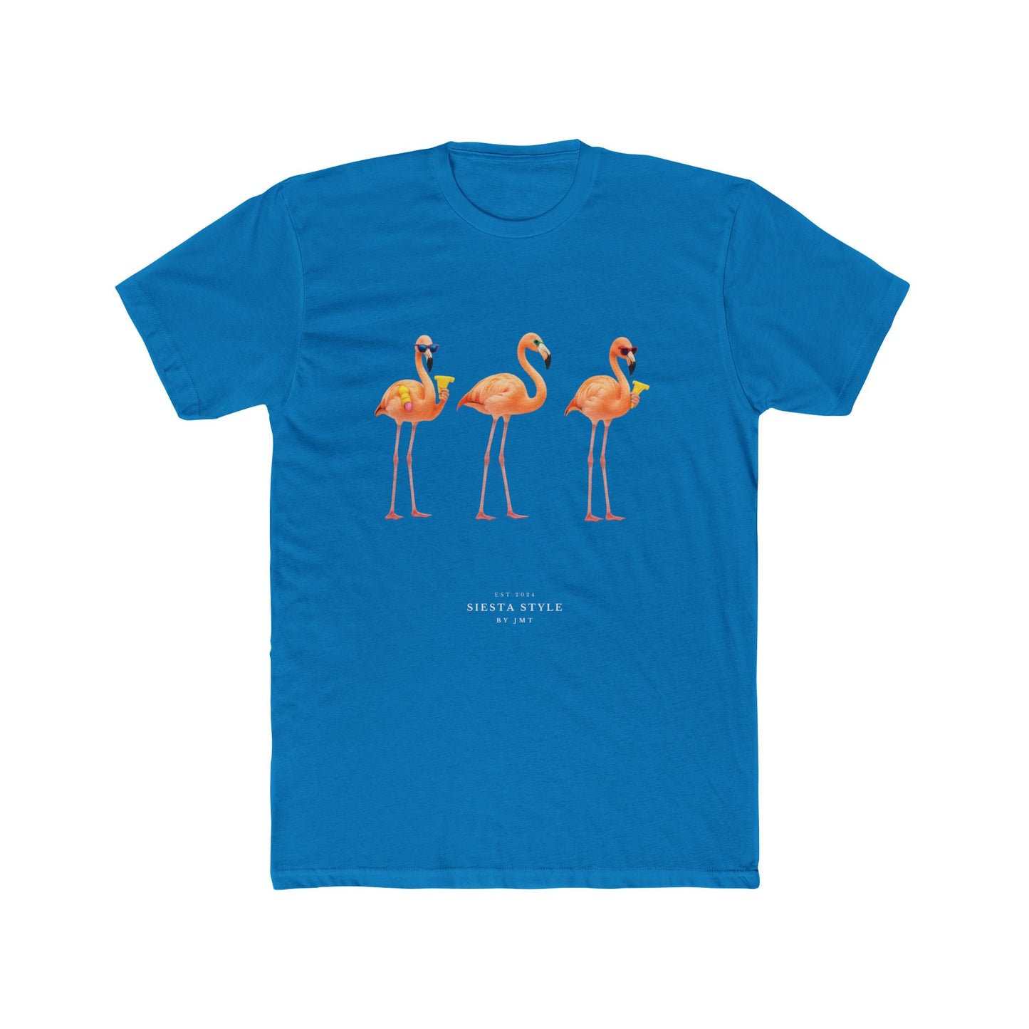 Dancing Flamingos T-Shirt – Unisex Summer Cotton Tee | Siesta Style