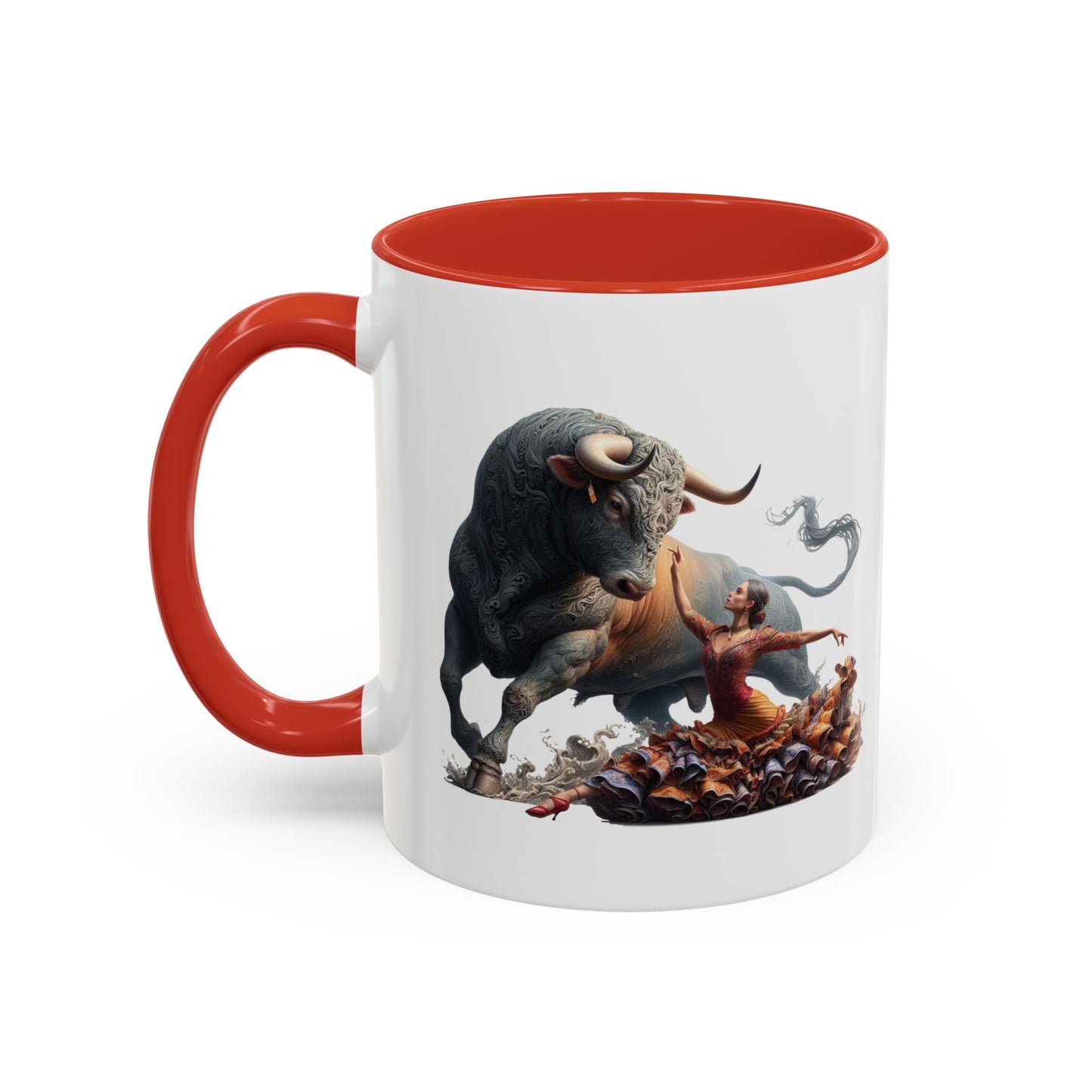 Kaffeetasse mit spanischer Kultur – Flamenco- und Fliesendesign