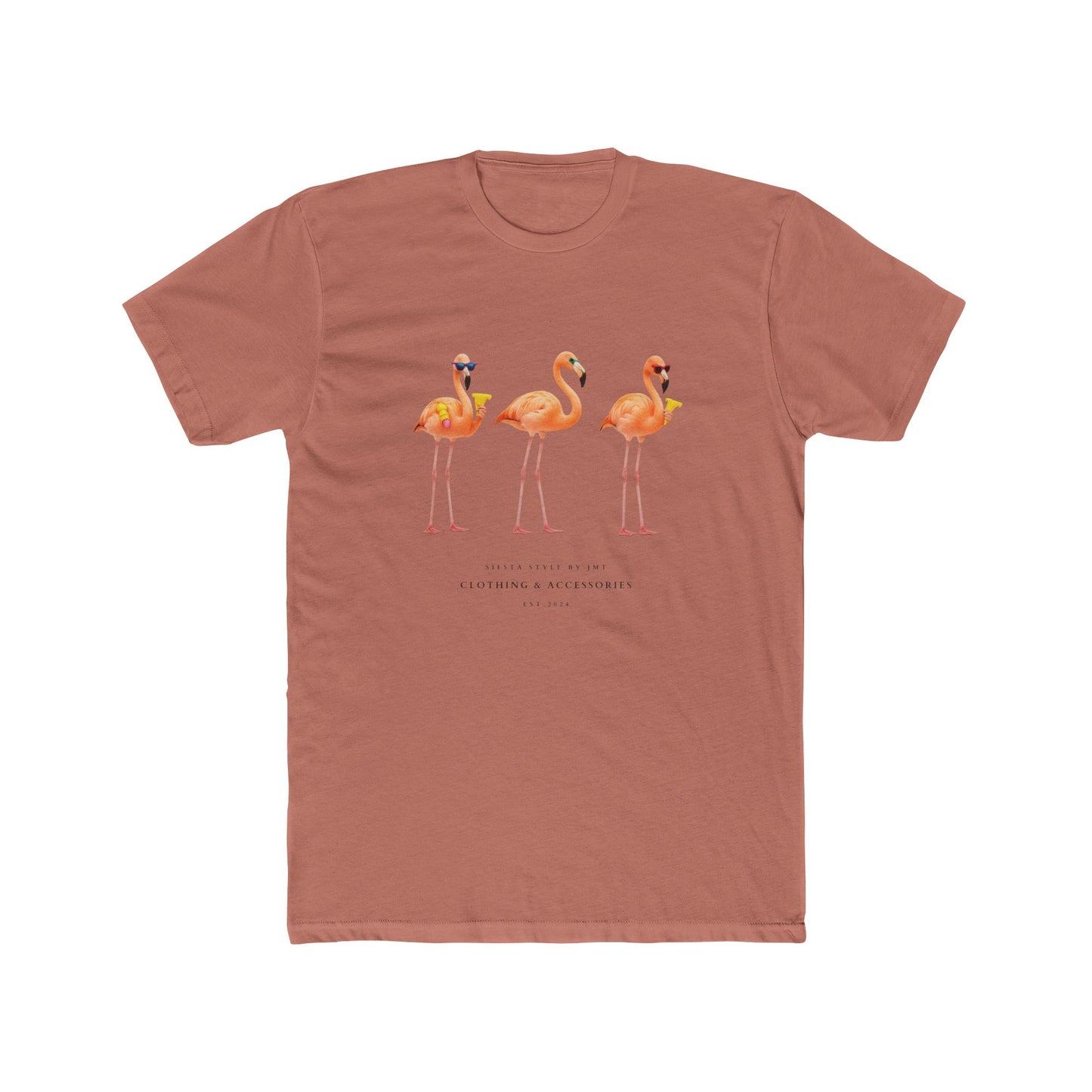 Dancing Flamingos T-Shirt – Unisex Summer Cotton Tee | Siesta Style