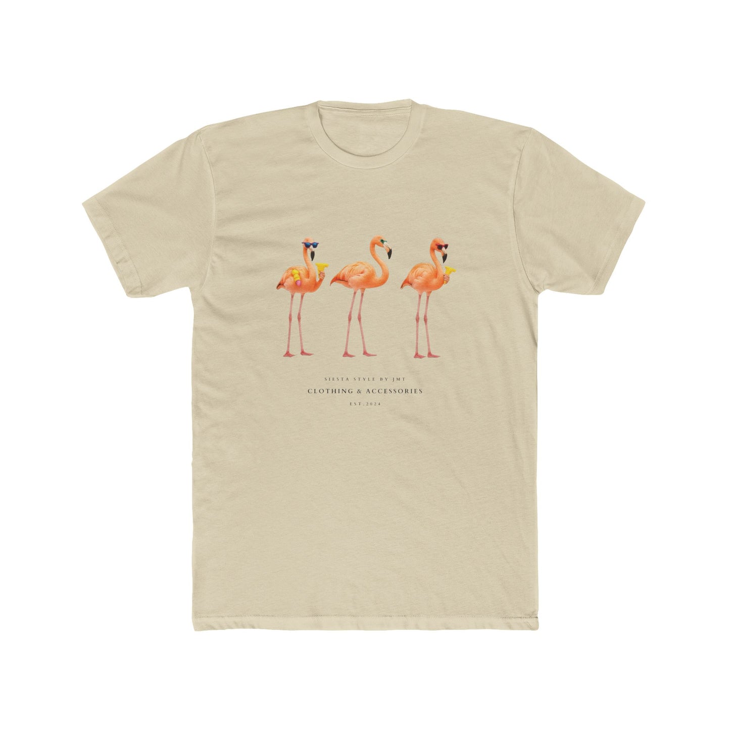 Dancing Flamingos T-Shirt – Unisex Summer Cotton Tee | Siesta Style