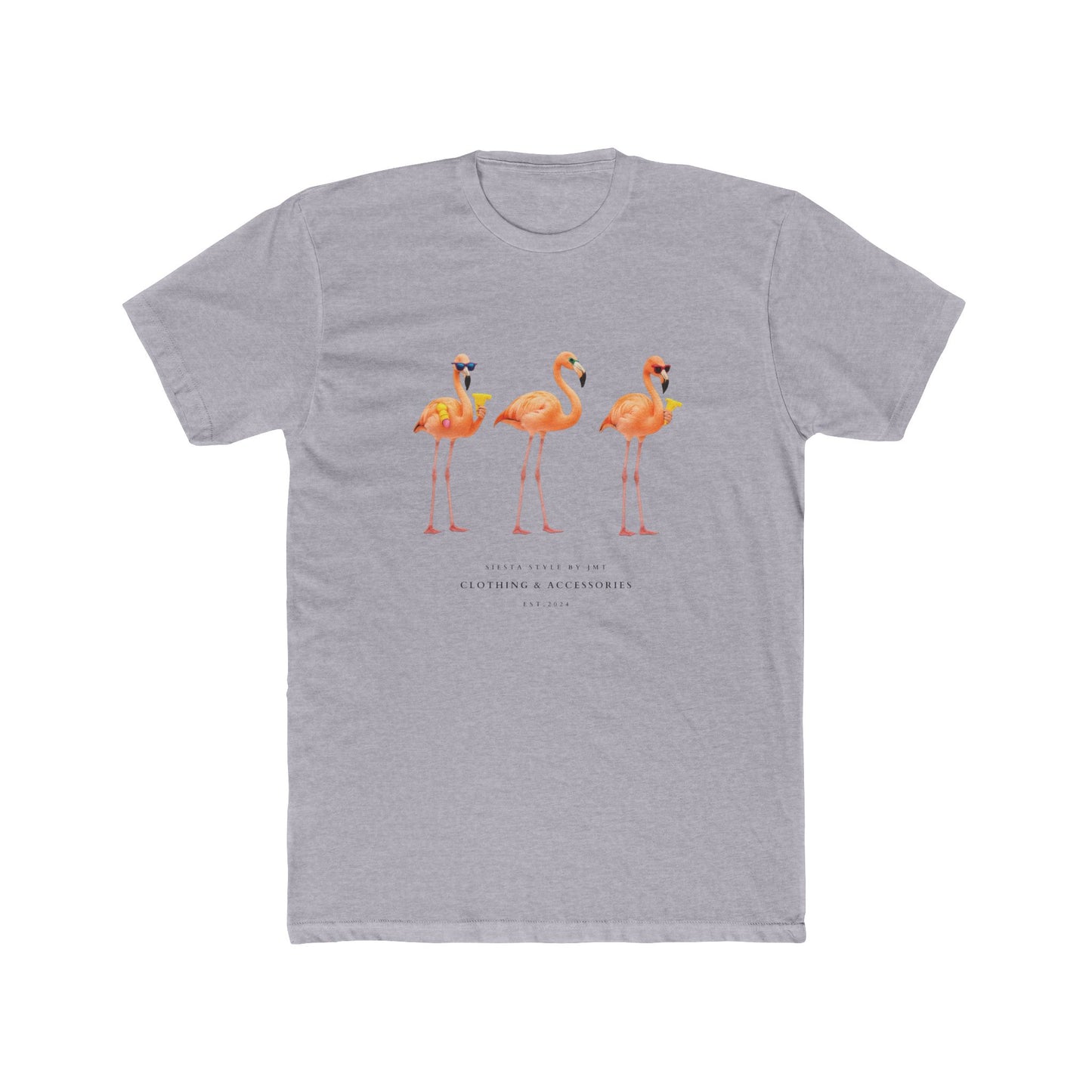Dancing Flamingos T-Shirt – Unisex Summer Cotton Tee | Siesta Style