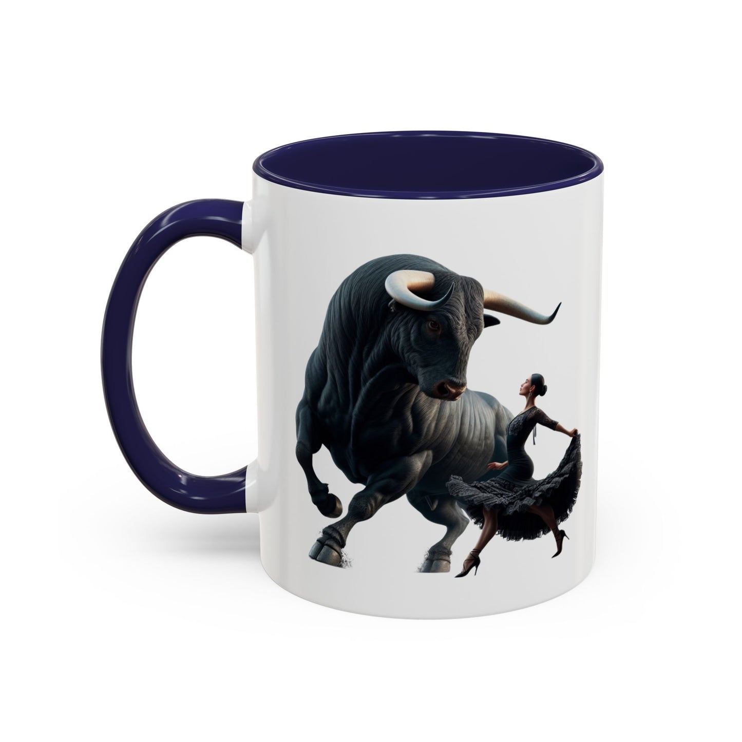 Tasse mit spanischem Motiv – Flamenco-Tänzerin und Stier