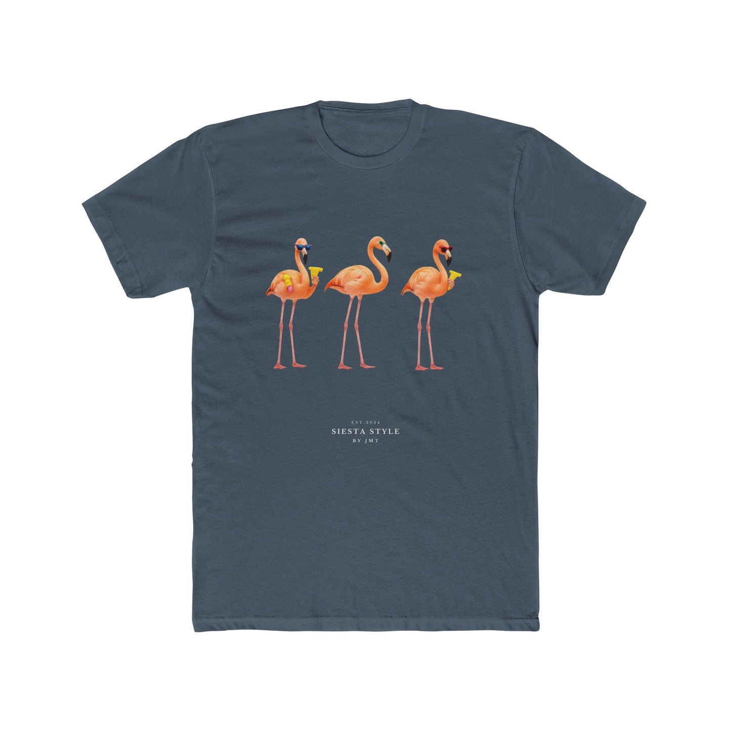 Dancing Flamingos T-Shirt – Unisex Summer Cotton Tee | Siesta Style