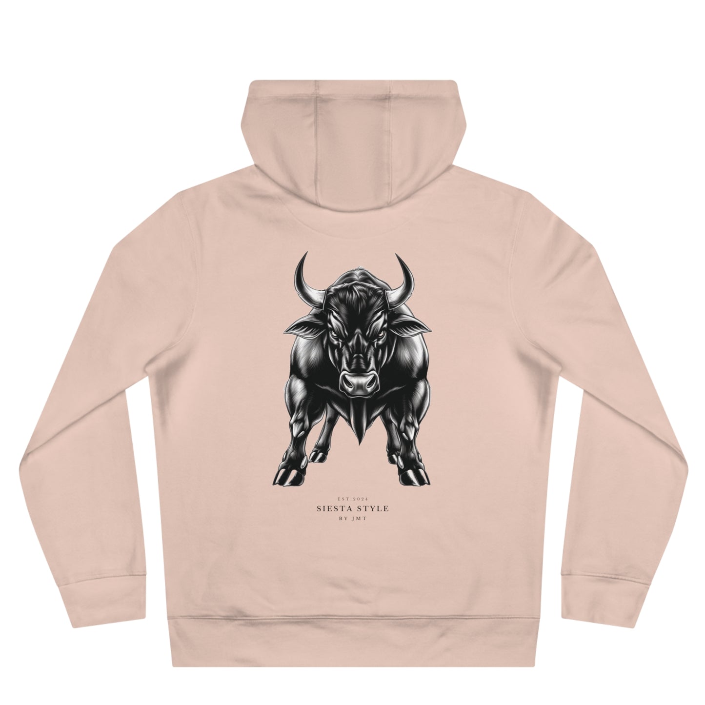 King Hooded Sweatshirt with Artistic Bull