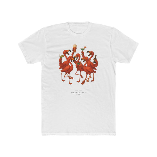 Party Flamingo T-Shirt - Unisex Cotton Crew Tee