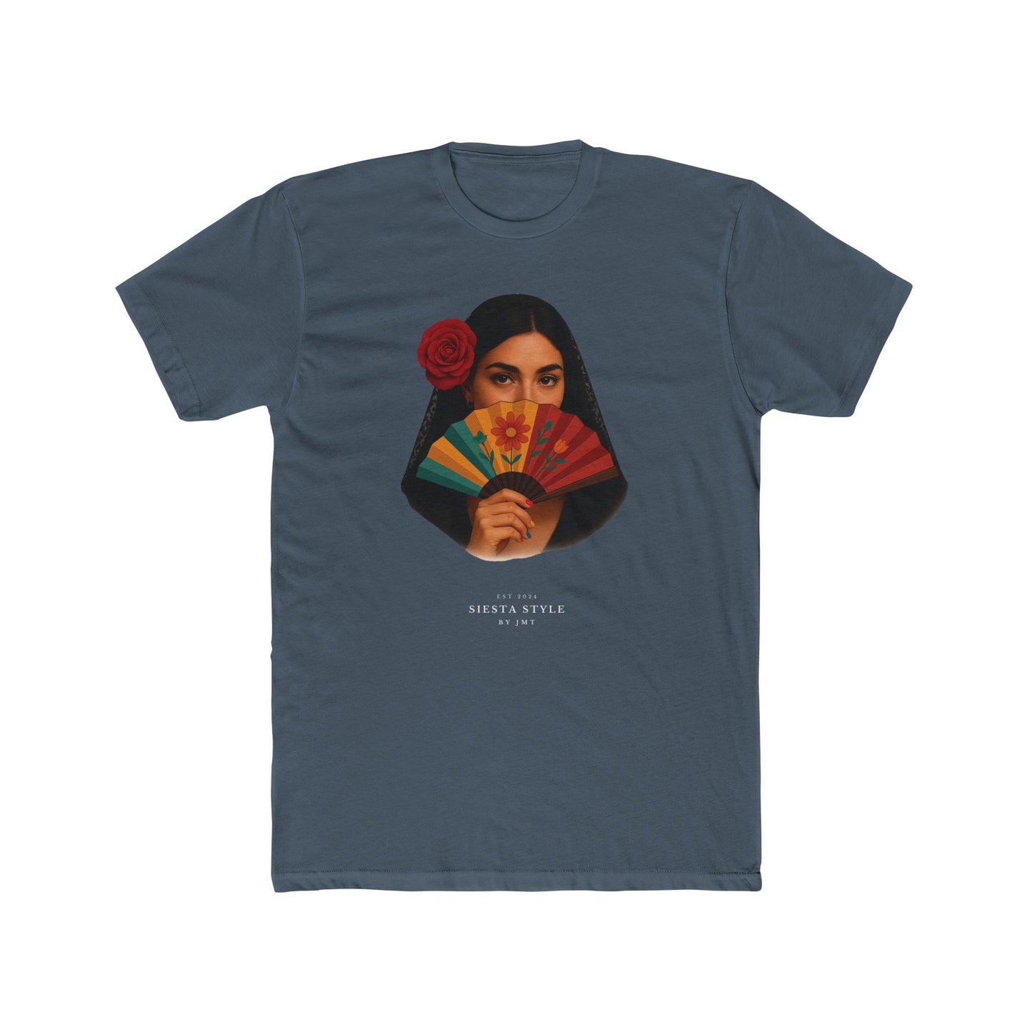 “Seniorita Unisex Cotton Crewneck Tee – Fiesta Vibe Graphic Tee”