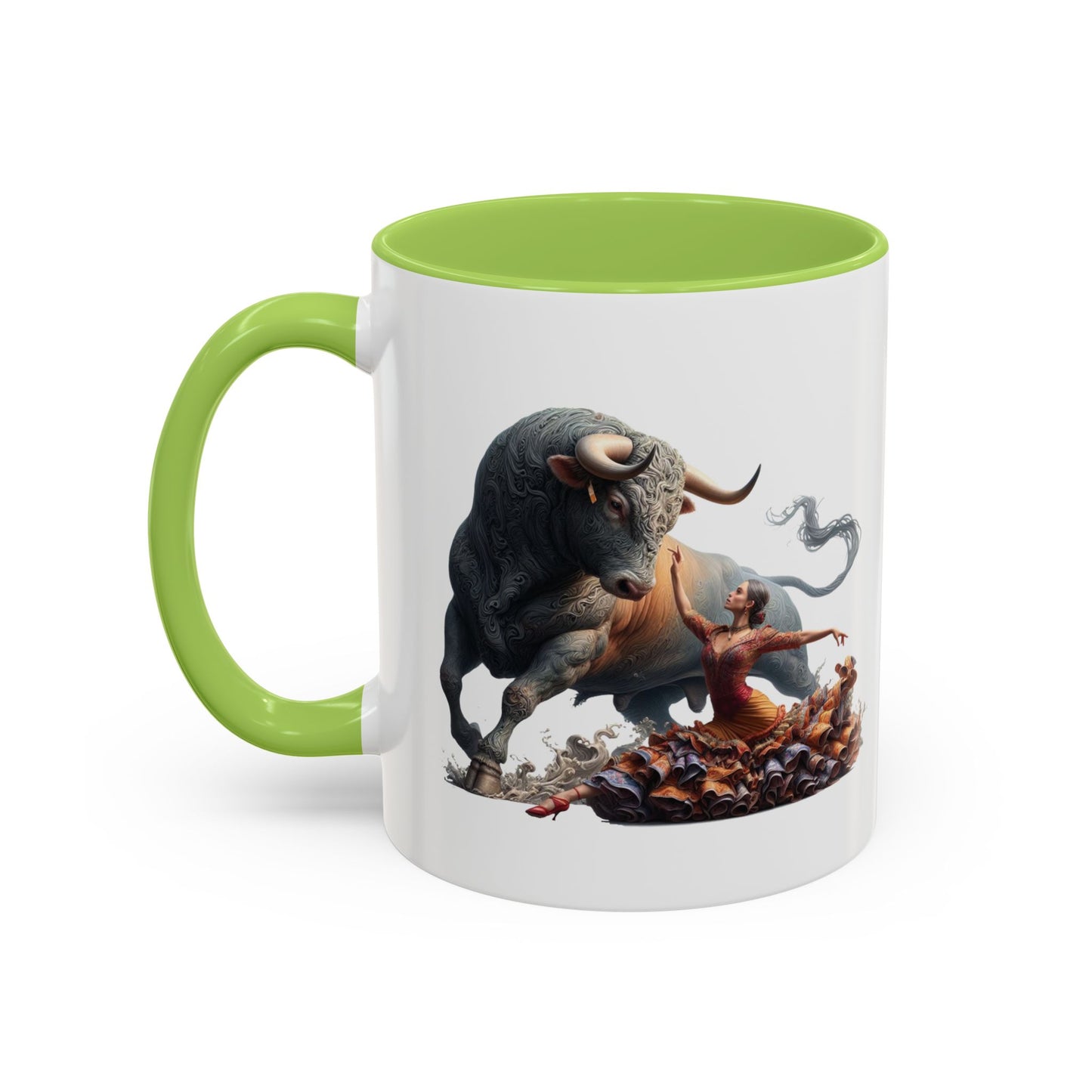 Kaffeetasse mit spanischer Kultur – Flamenco- und Fliesendesign 